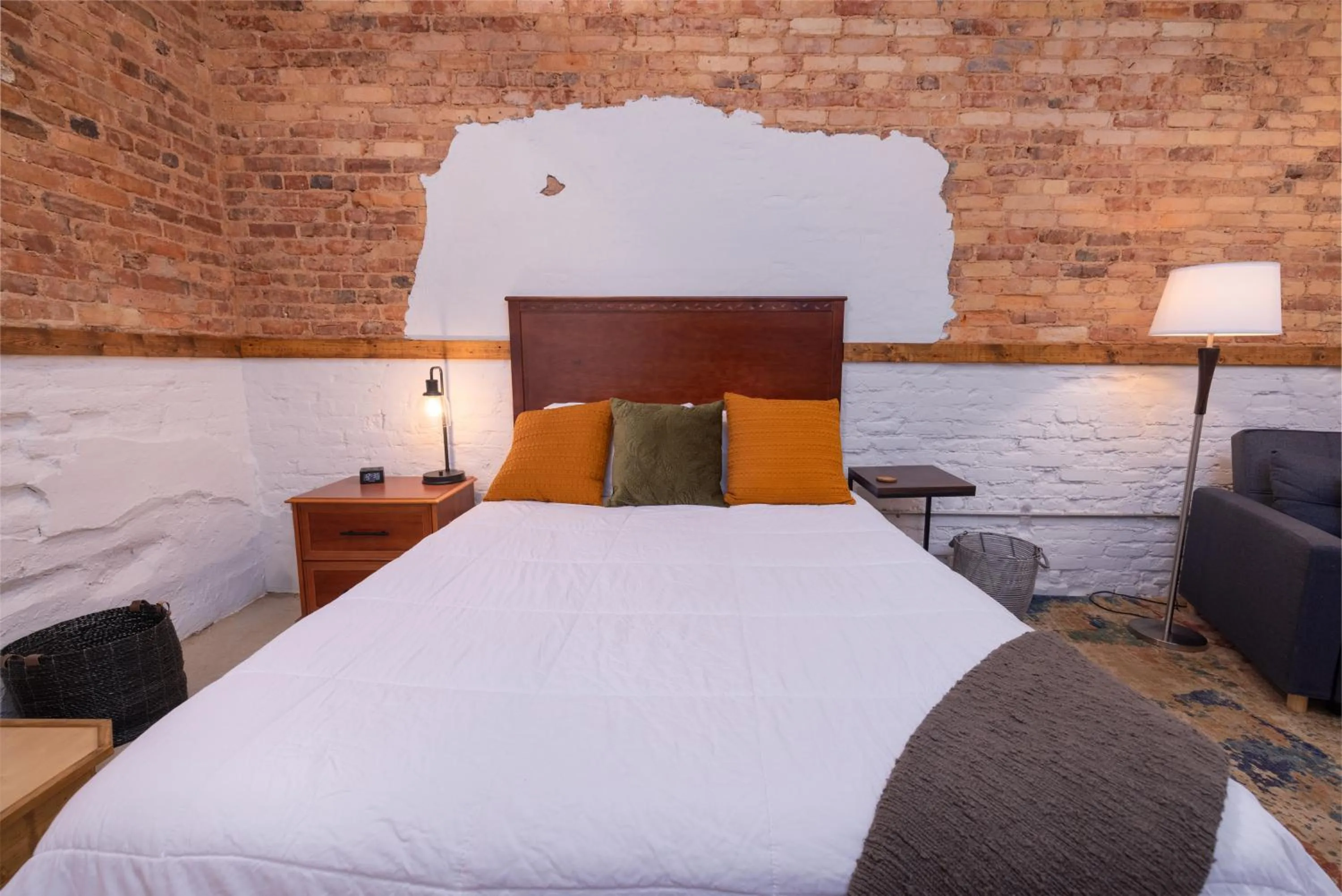 Bed in Hartwell Suites