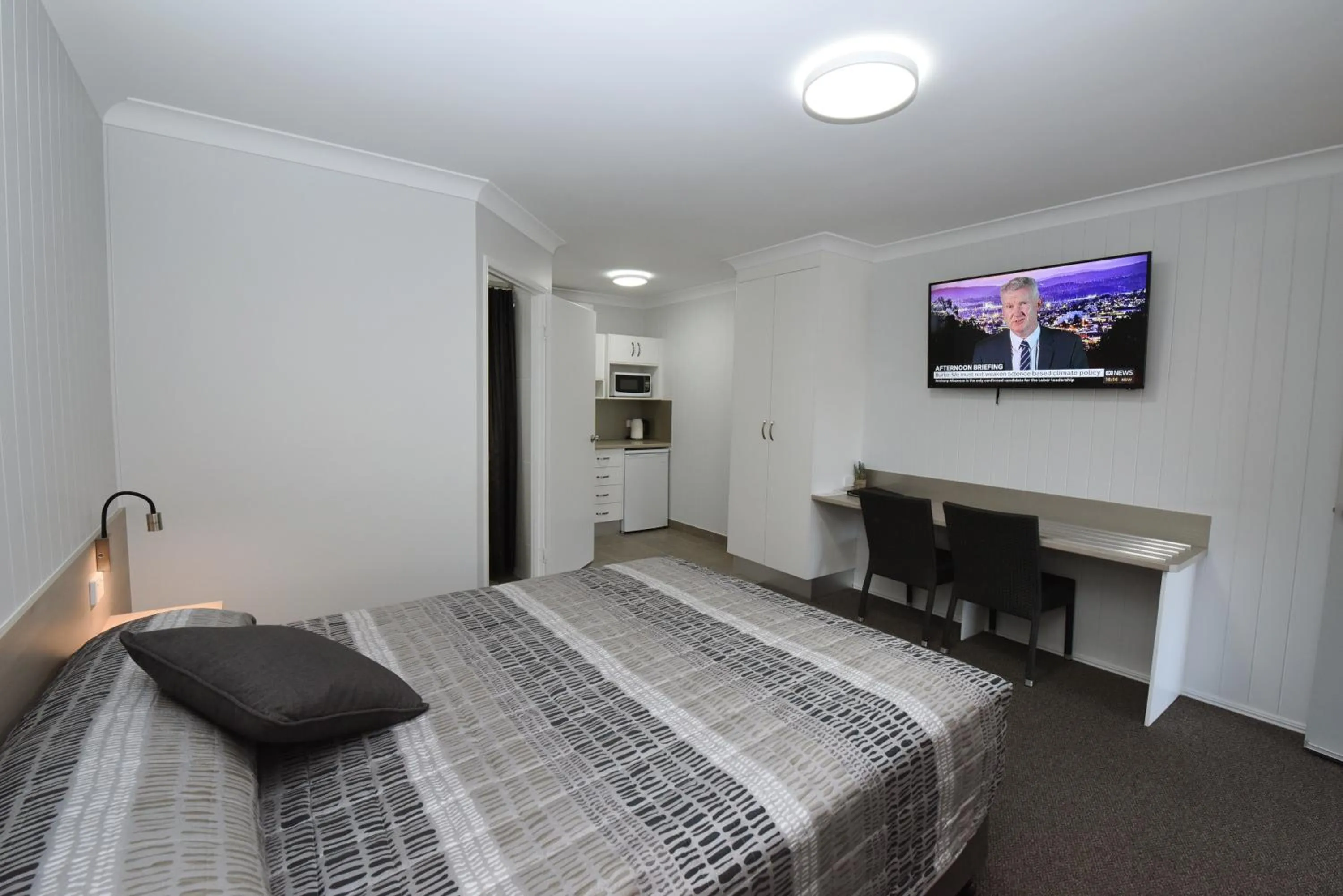 Bed in Raintree Motel Biloela