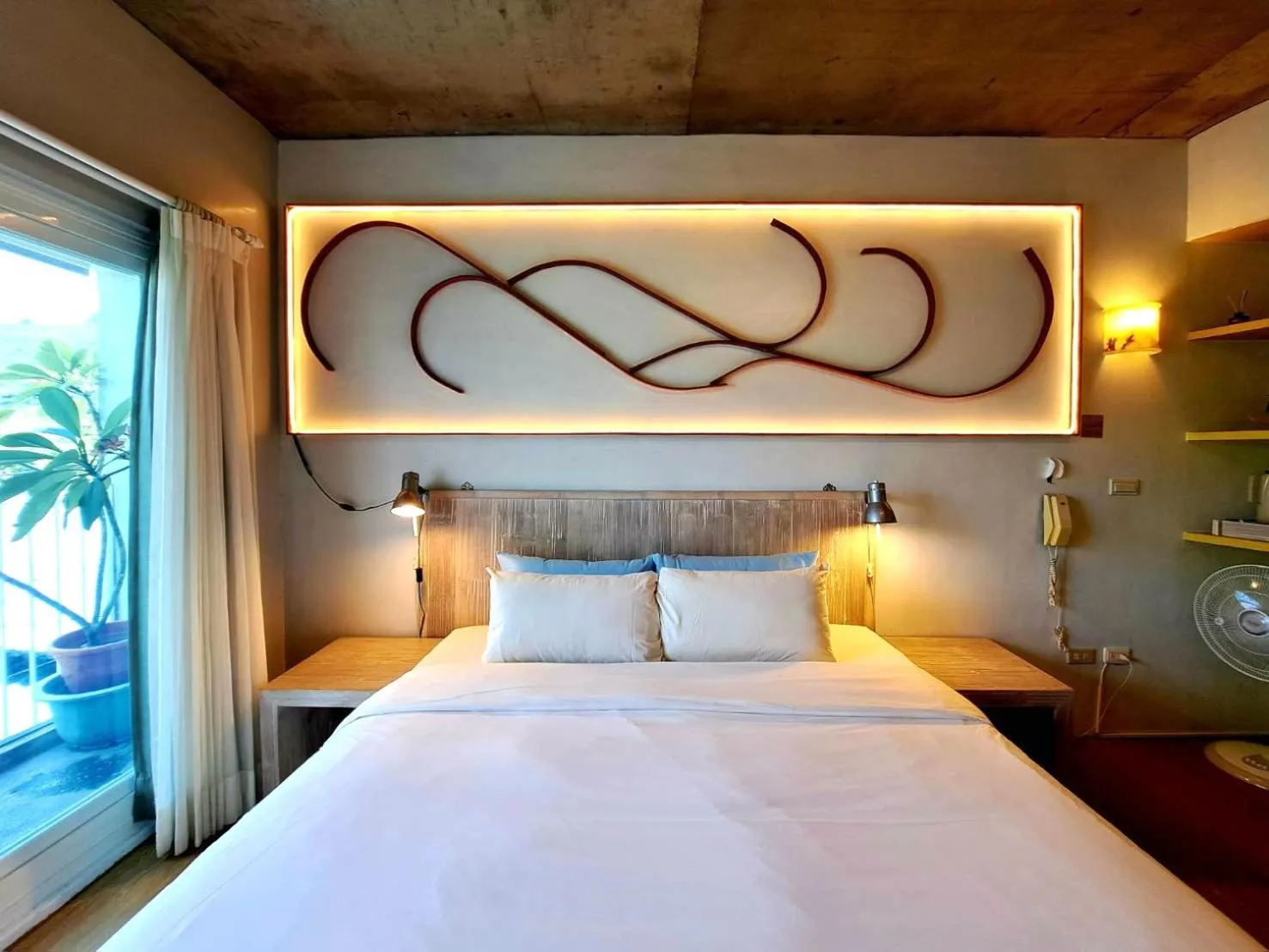 Bed in 墾丁橘月Orange Moon Inn