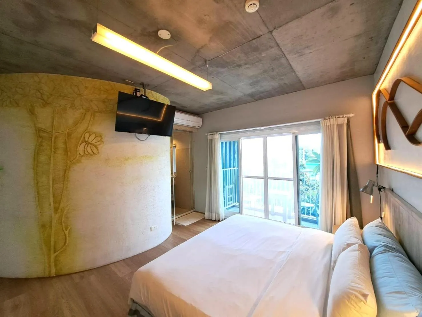 Bed in 墾丁橘月Orange Moon Inn