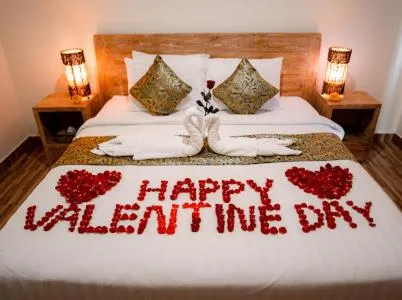 Bed in The Sawah Resort & Villa