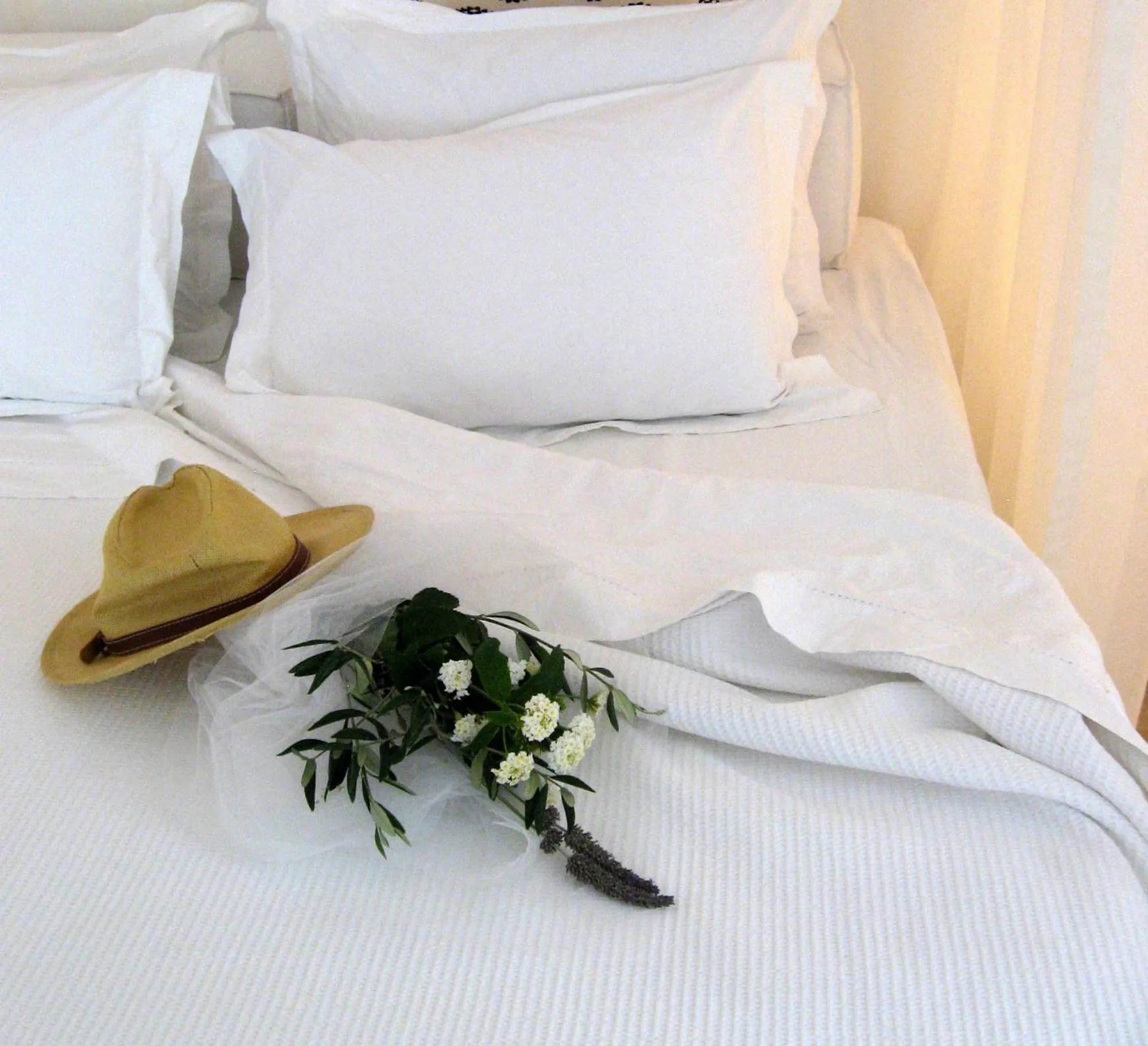 Bed in Kavos Hotel Naxos