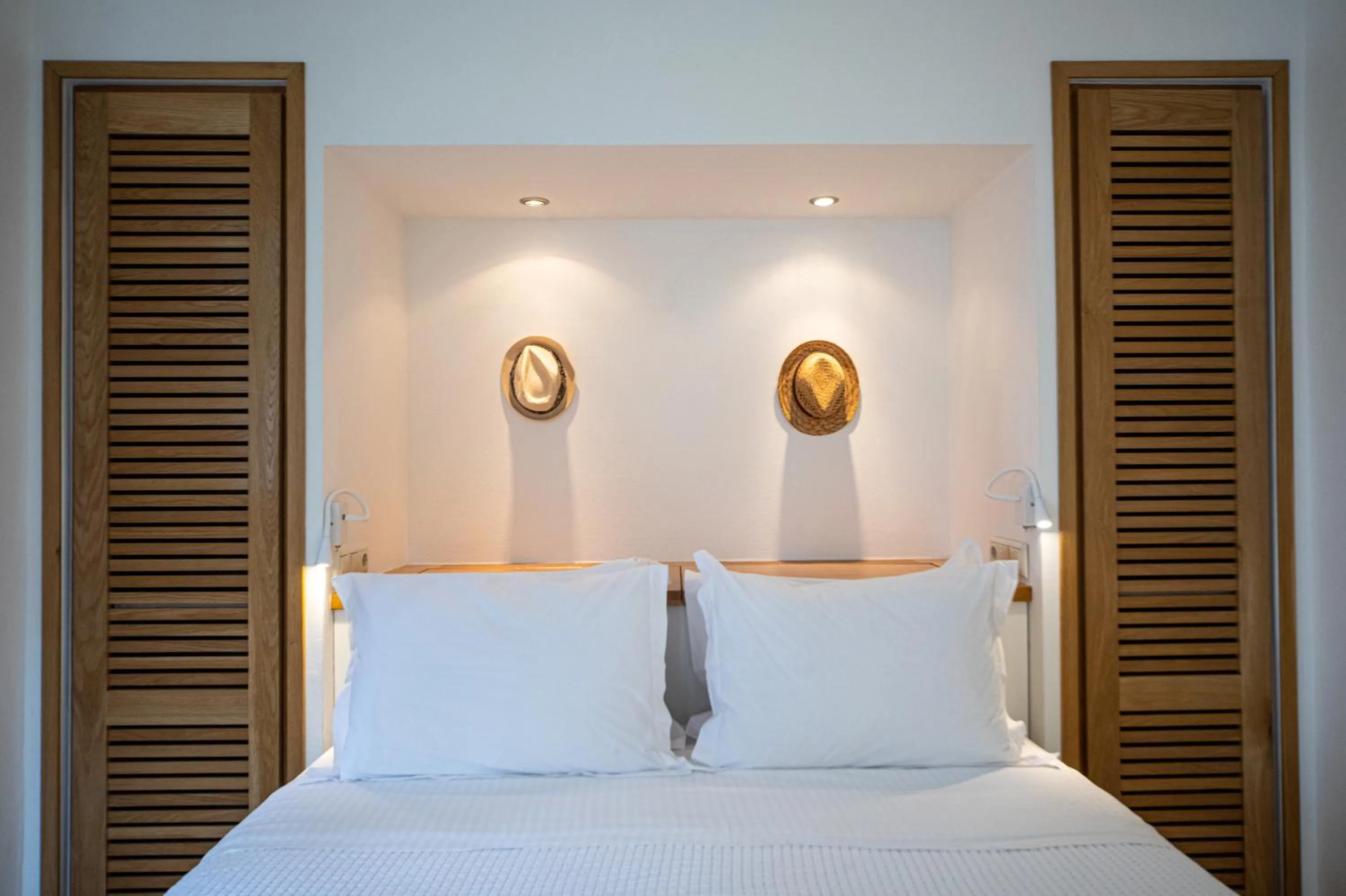 Bed in Kavos Hotel Naxos