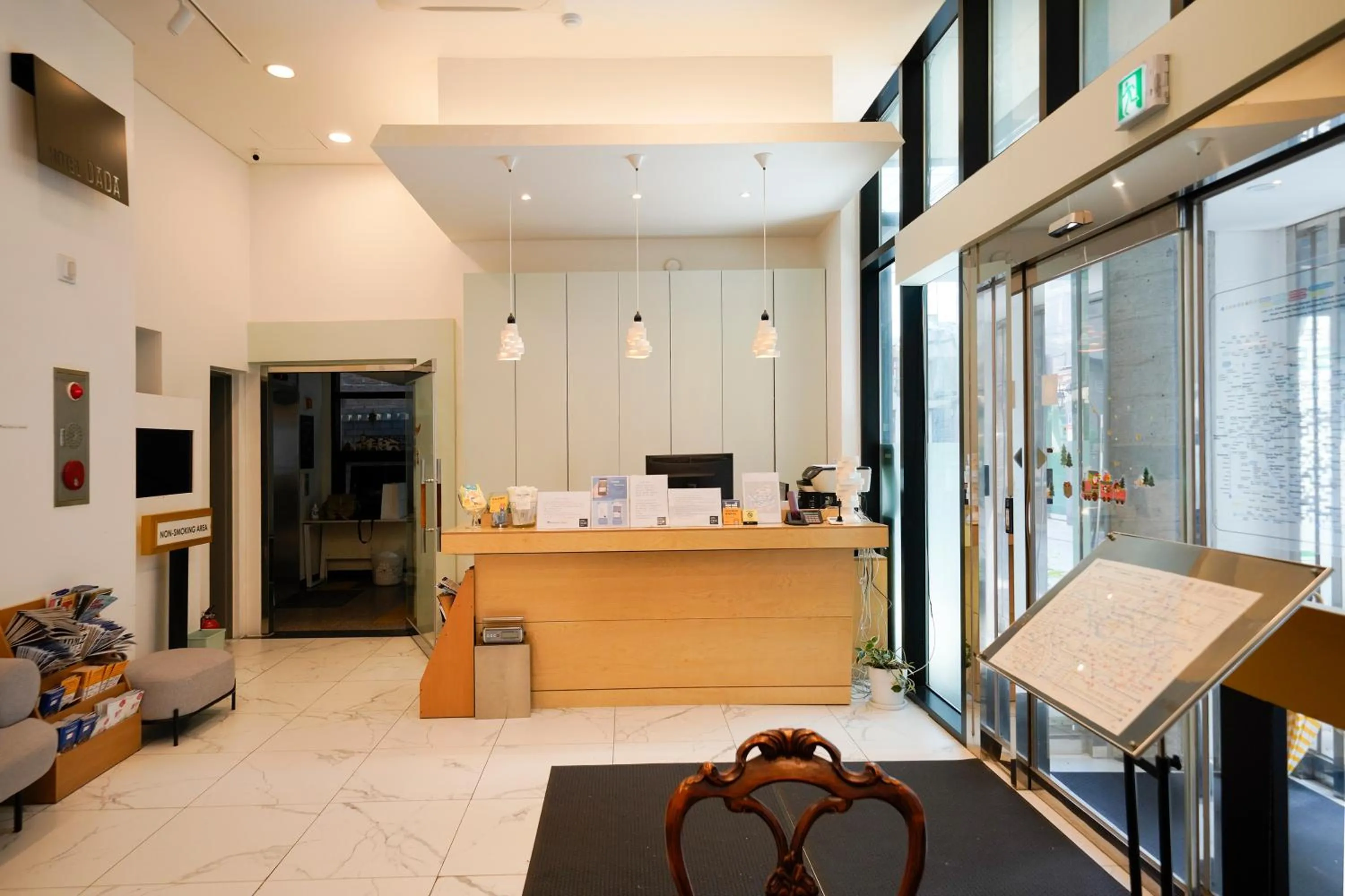 Seating area in Hotel DADA Insadong