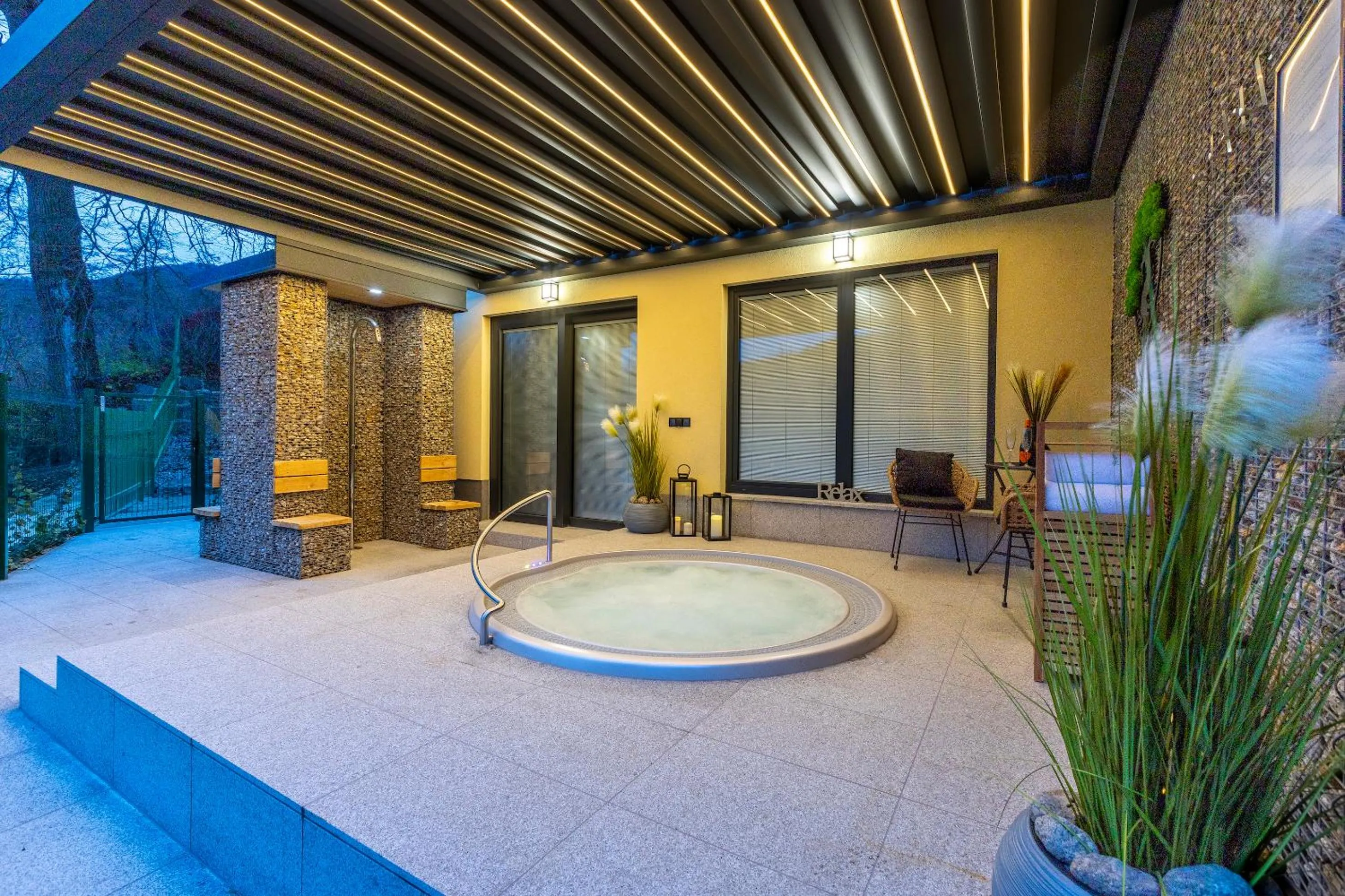 Hot Tub in Pension Hubert