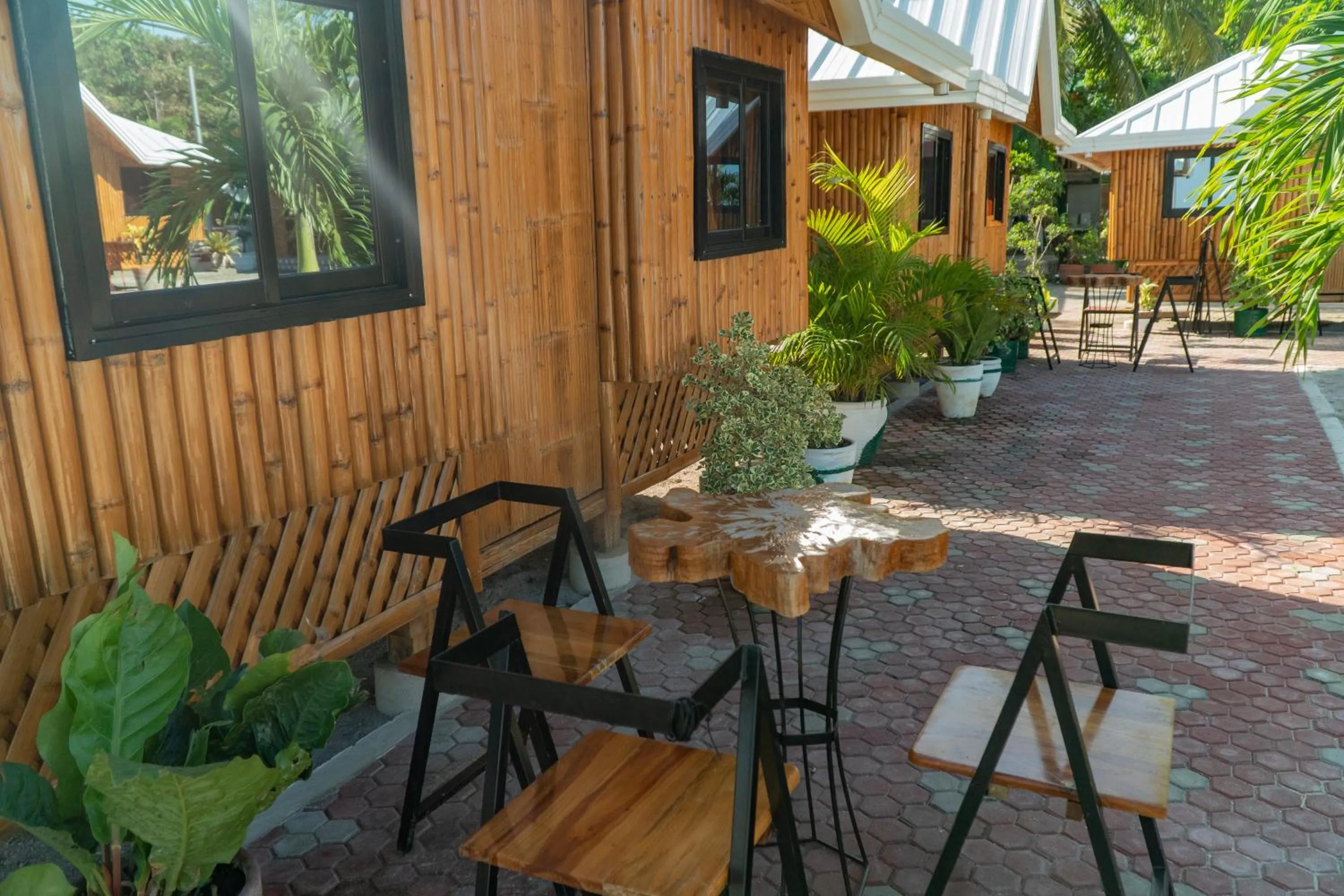 Patio in The Blessed Purple Bamboo Beach Resort