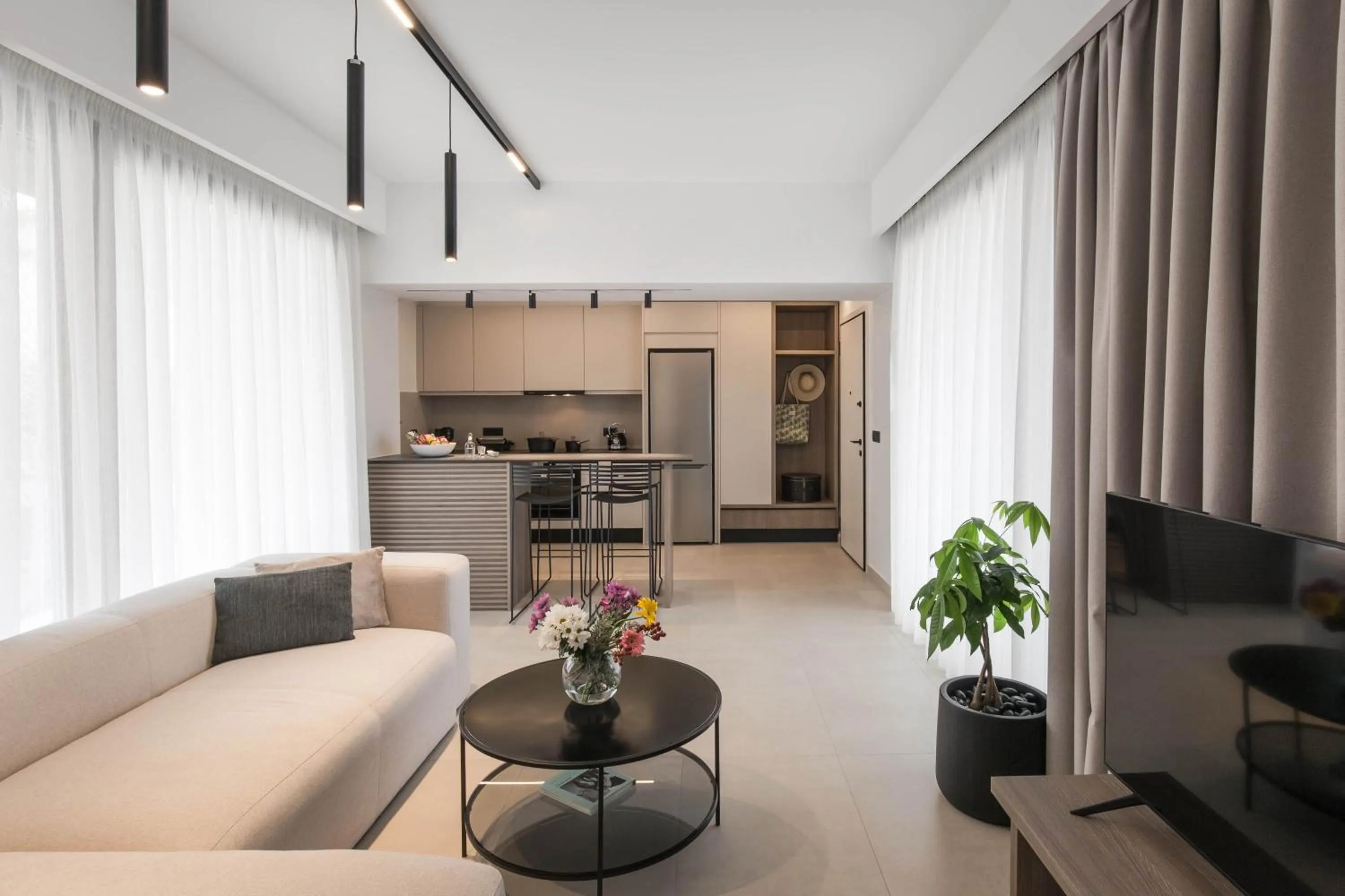 Seating area in Chania Elegance Suites