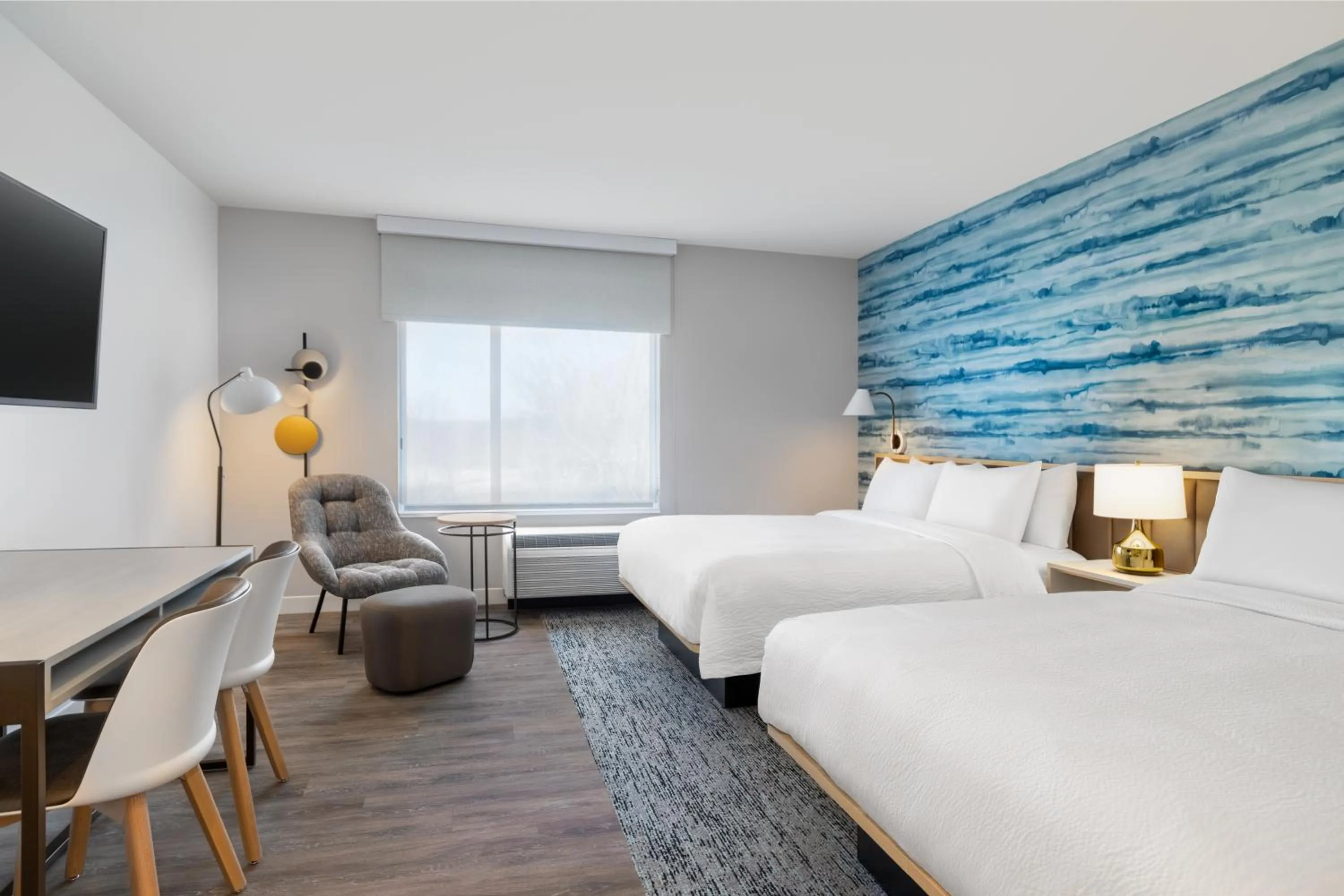 Photo of the whole room, Bed in TownePlace Suites by Marriott Geneva at SPIRE Academy