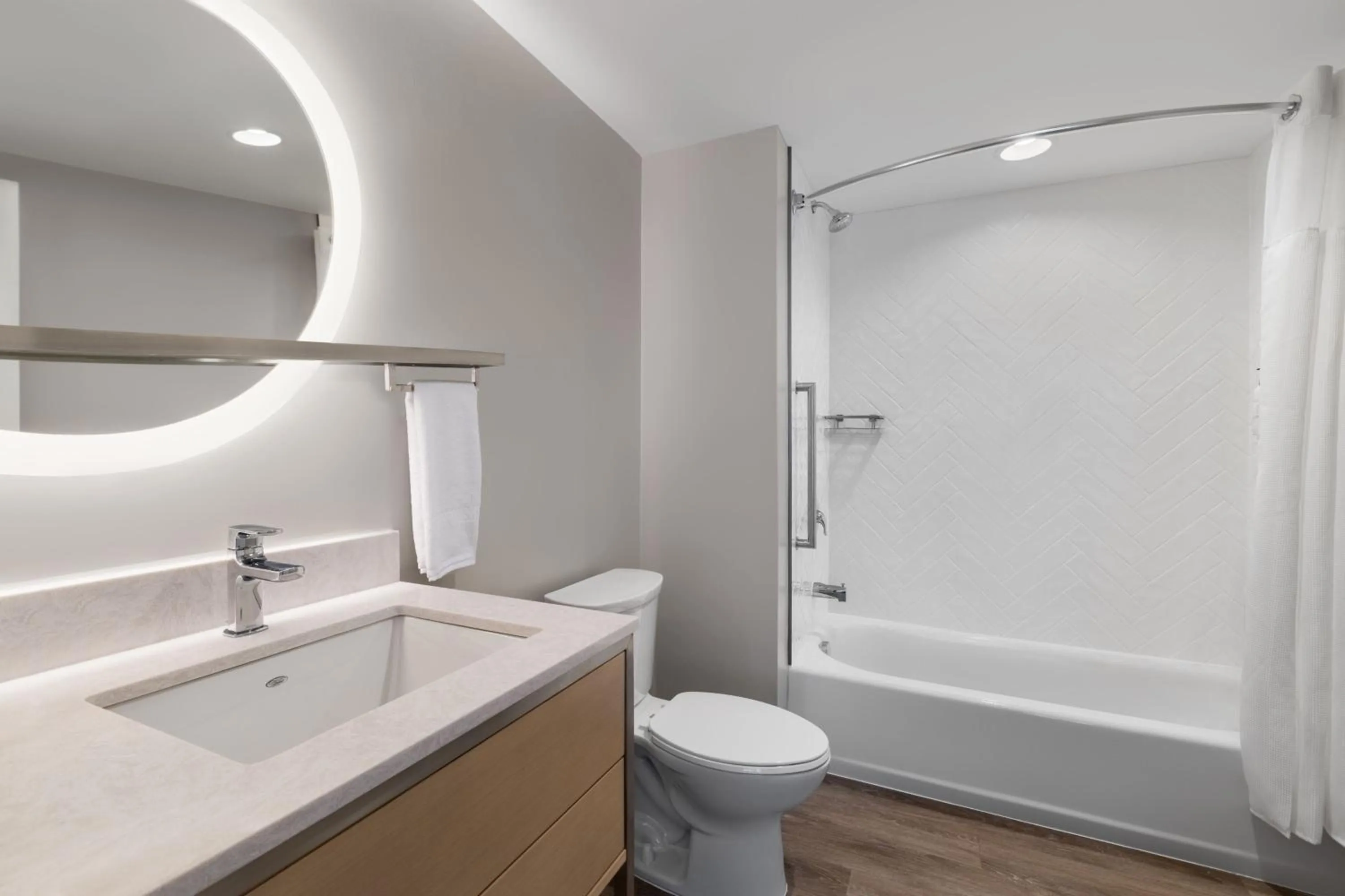 Bathroom in TownePlace Suites by Marriott Geneva at SPIRE Academy