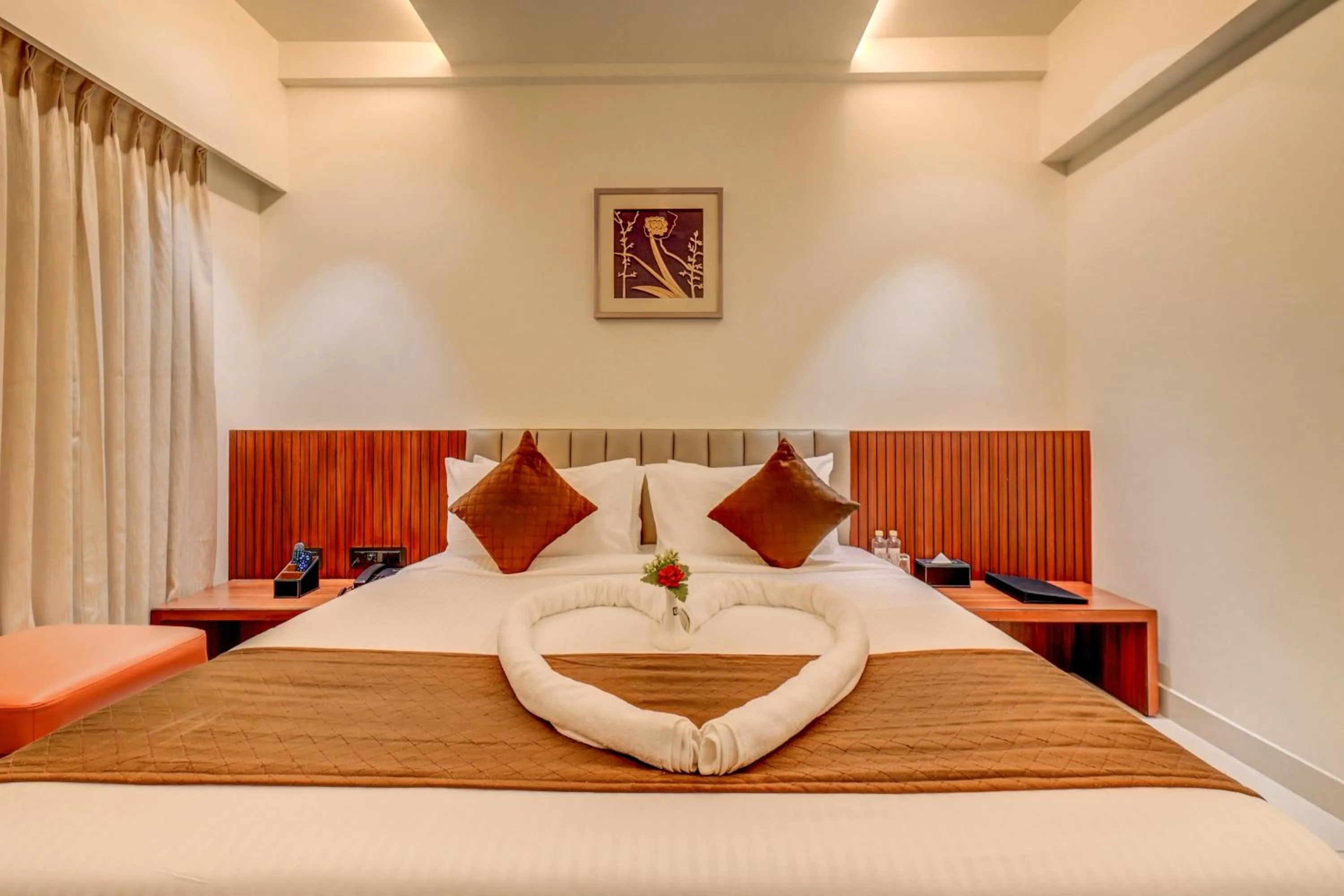 Bed in Hotel Hari Govindas Mysore - Explore the Heart of Mysore