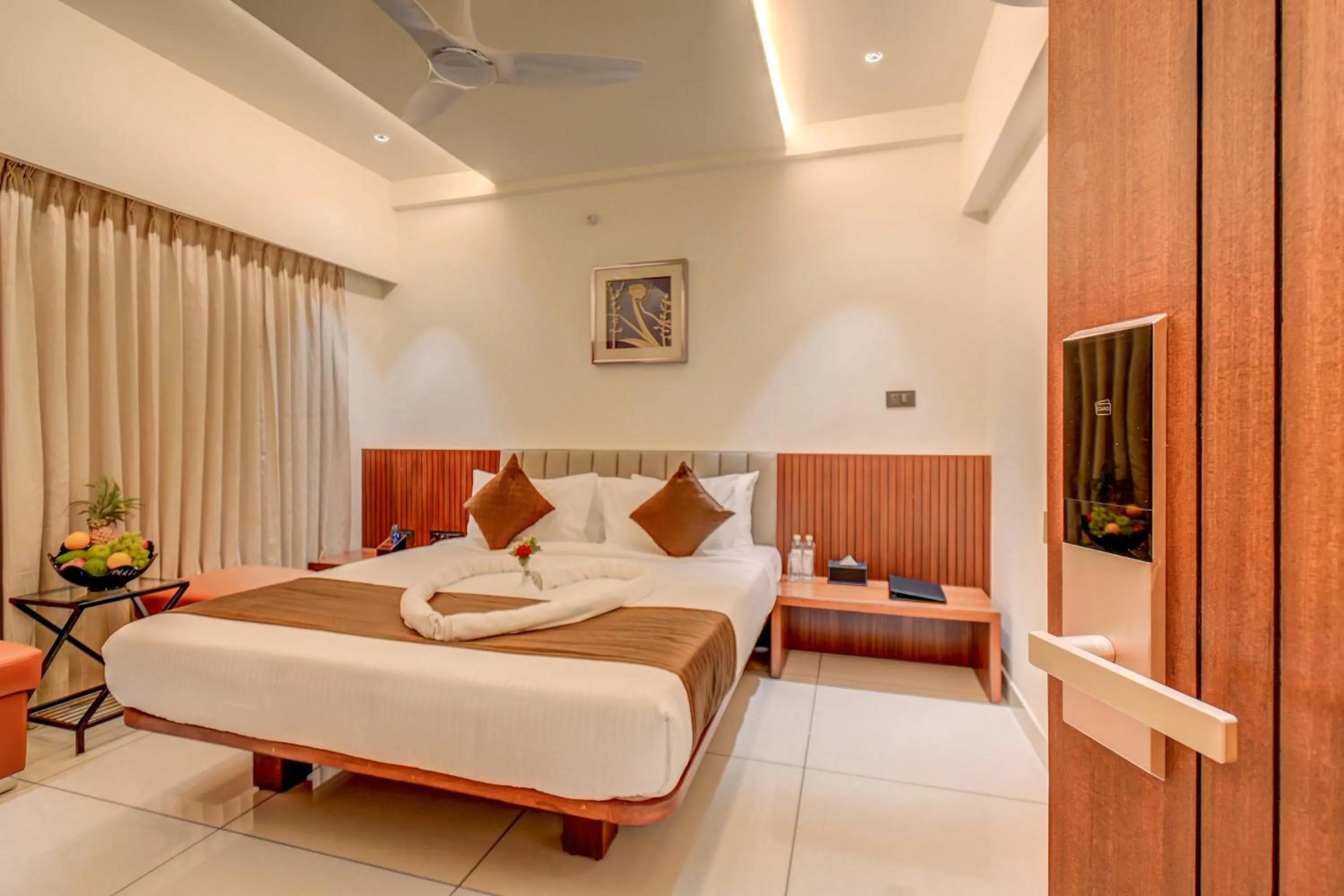 Bed in Hotel Hari Govindas Mysore - Explore the Heart of Mysore