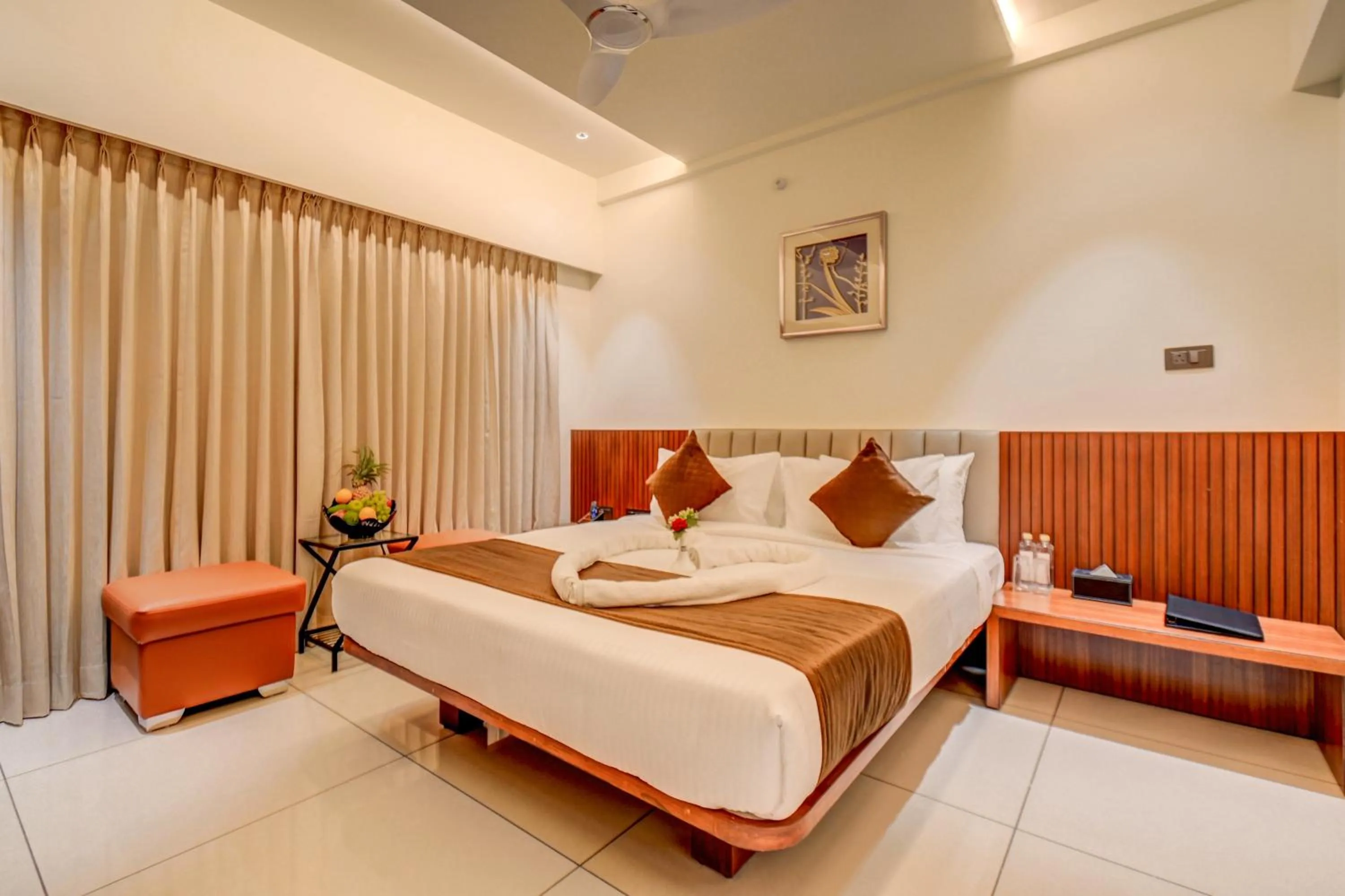 Bed in Hotel Hari Govindas Mysore - Explore the Heart of Mysore