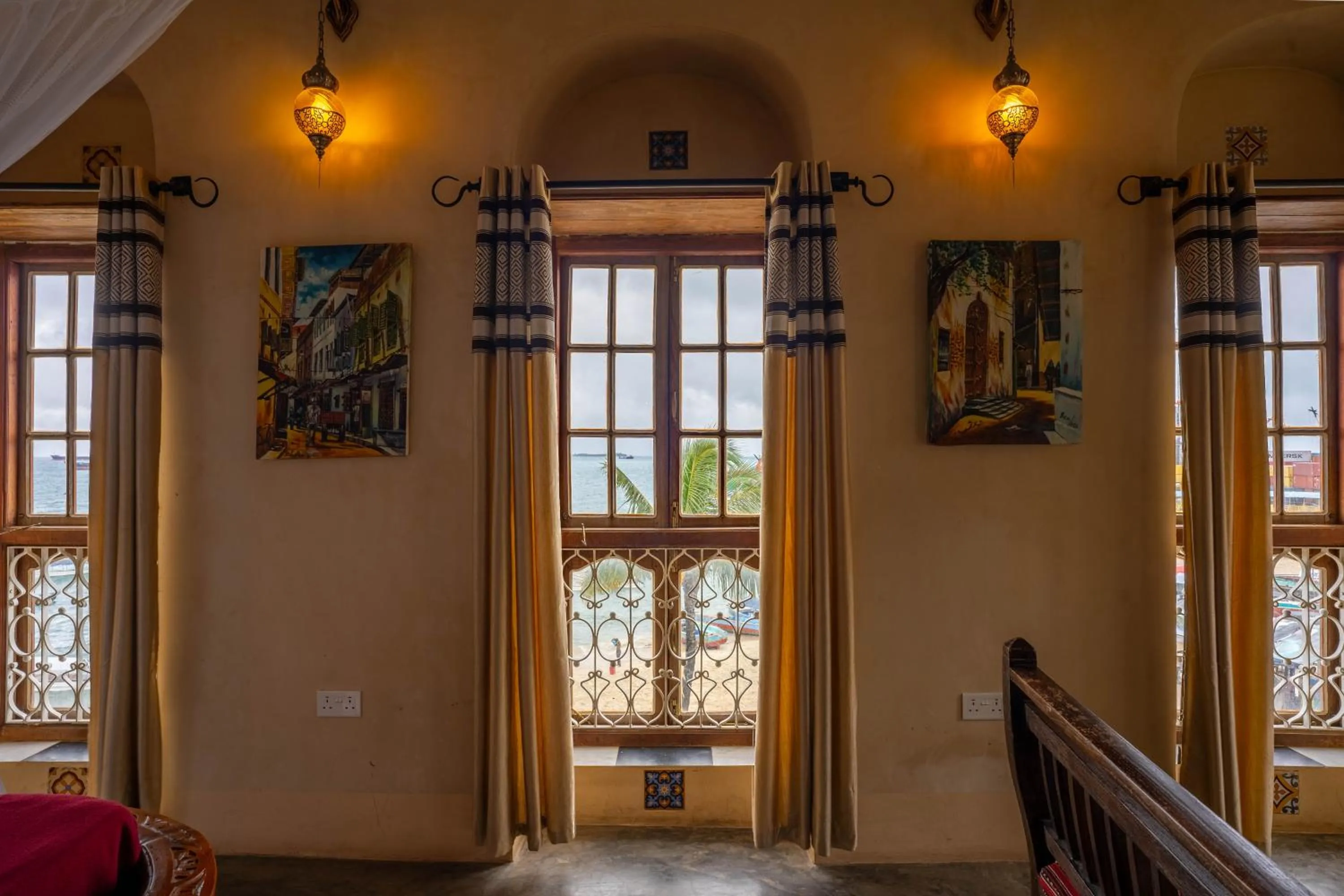 Seating area in Mizingani Seafront Hotel