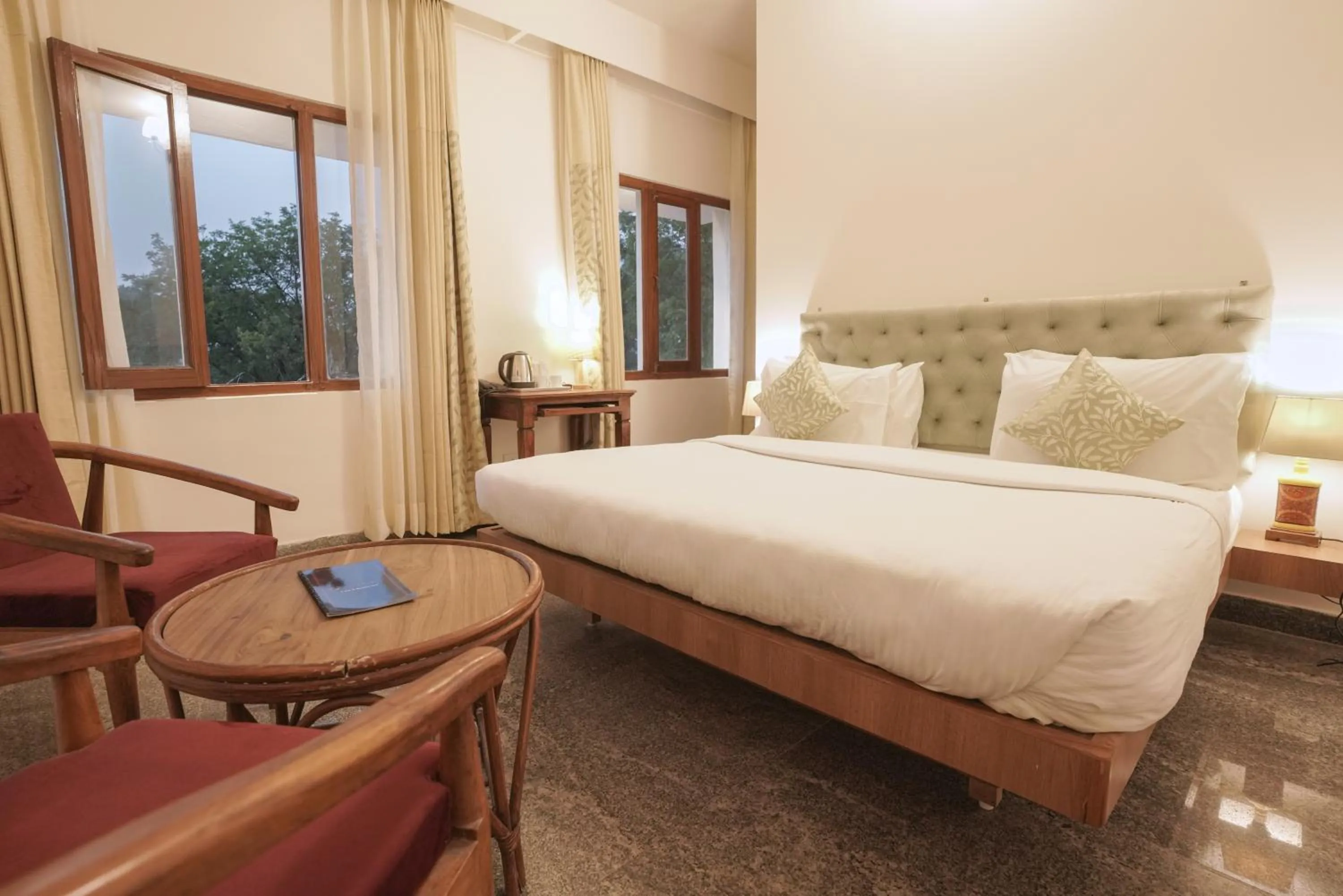 Bed in The Chitvan Resort