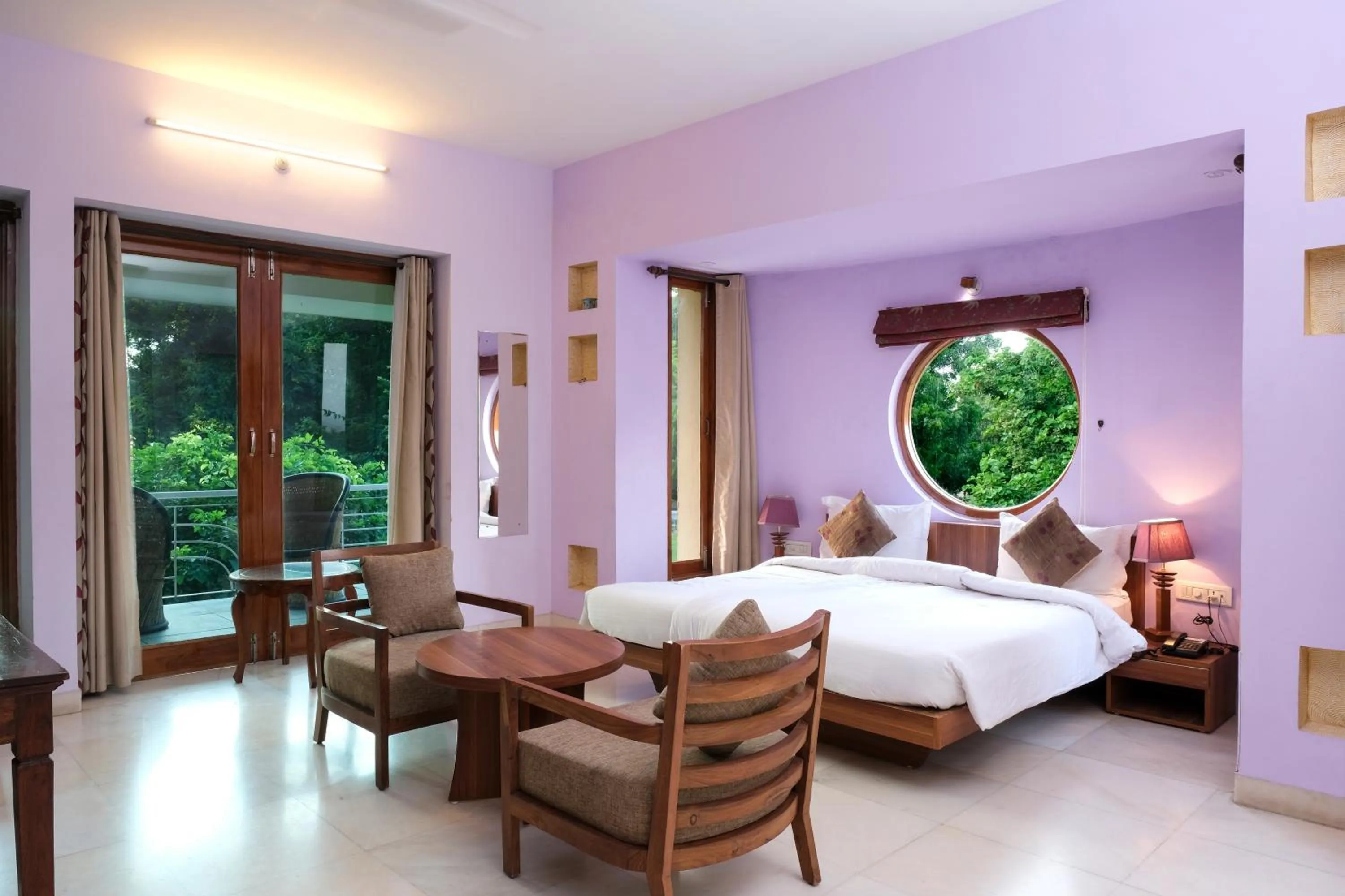 Bed in The Chitvan Resort