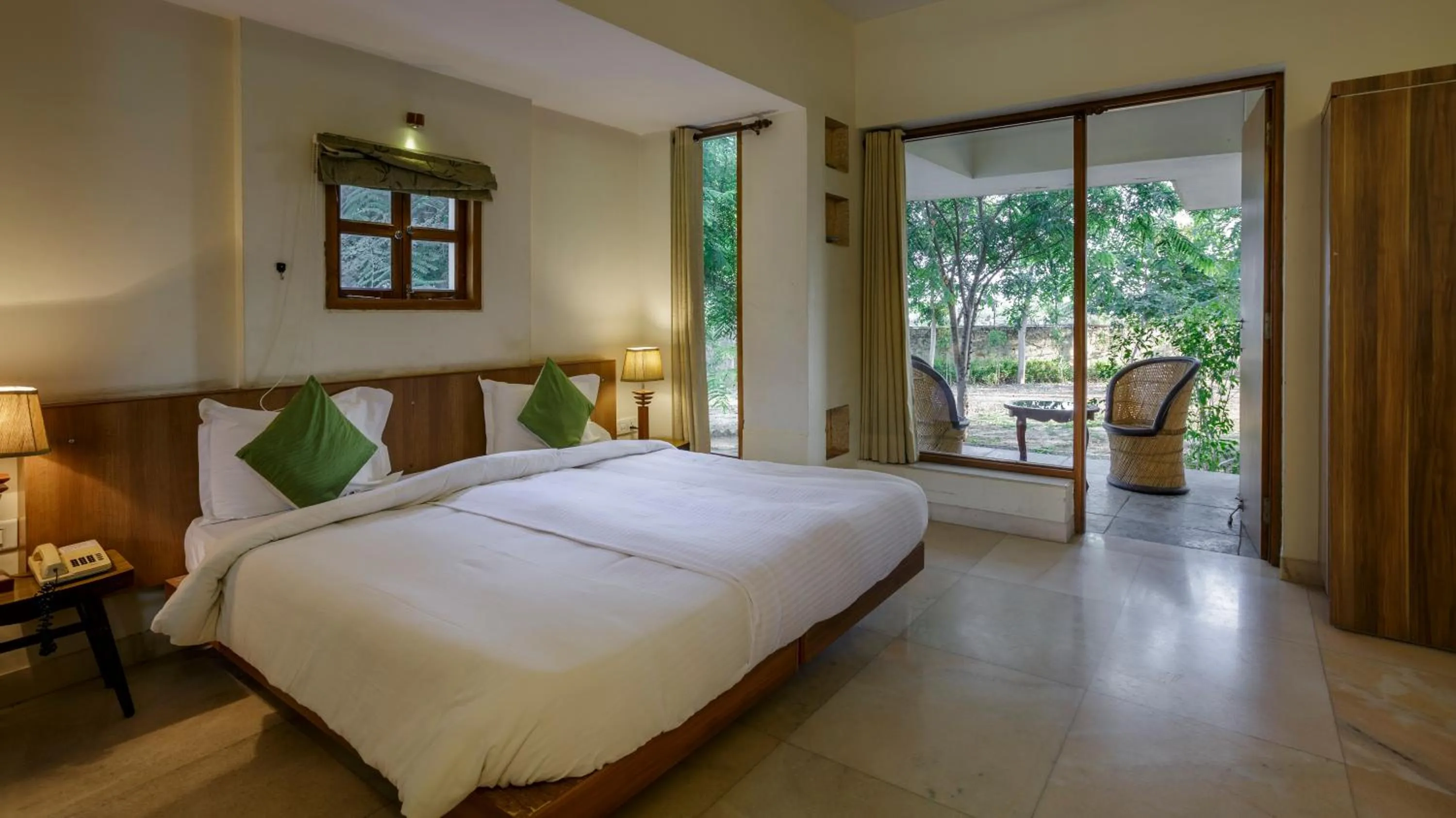 Bed in The Chitvan Resort