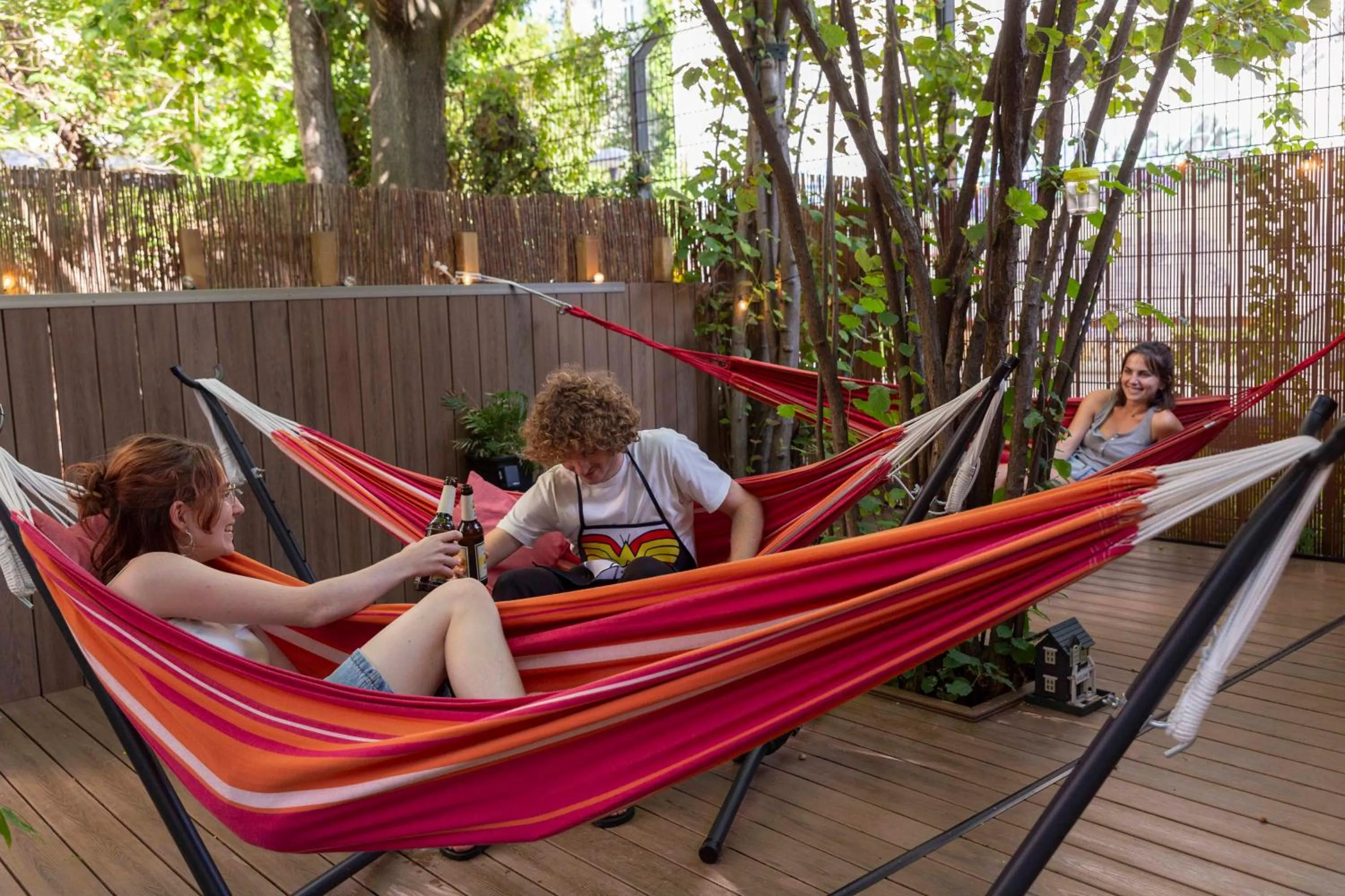 Balcony/Terrace in EastSeven Berlin Hostel