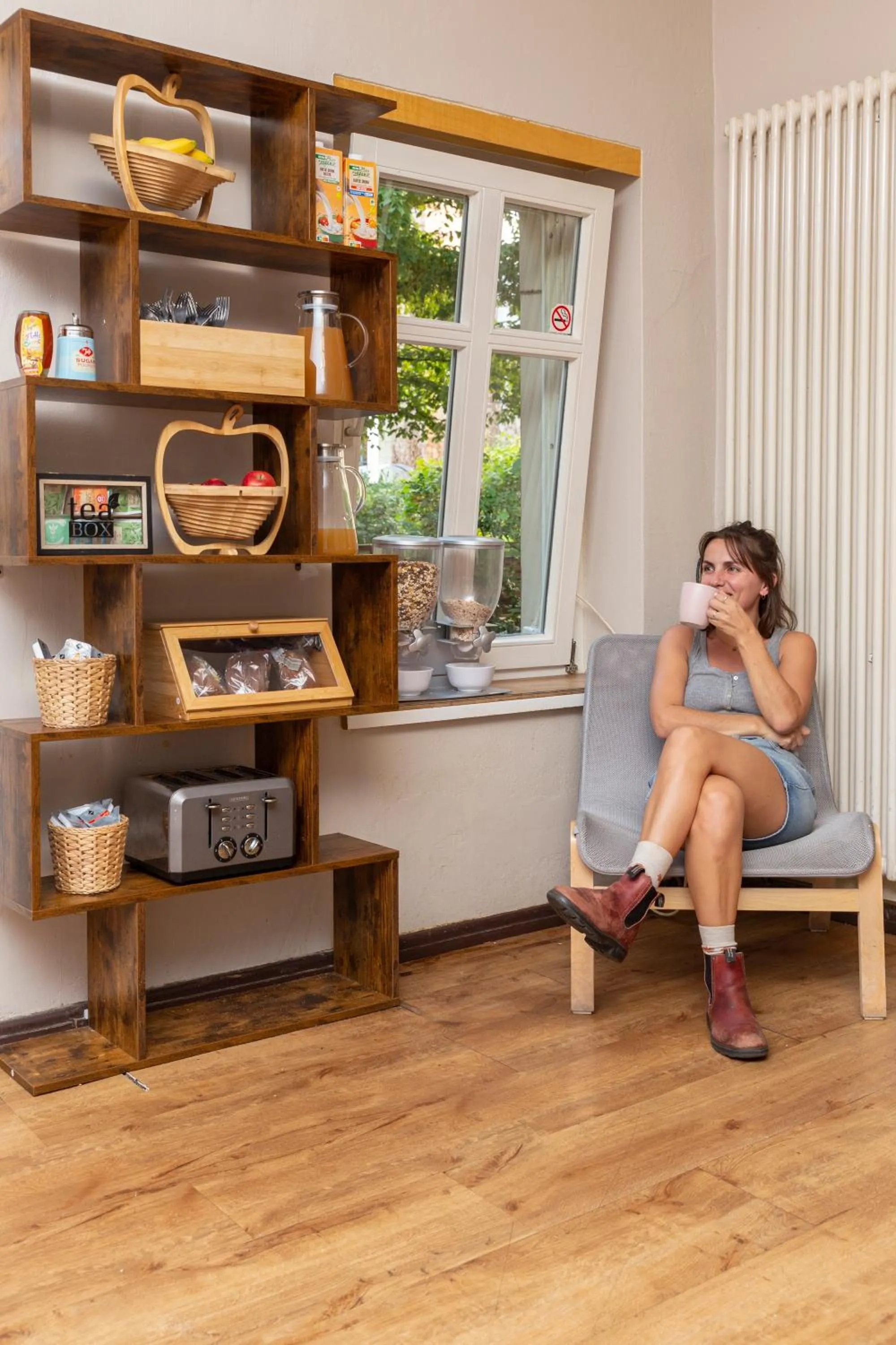 Living room in EastSeven Berlin Hostel