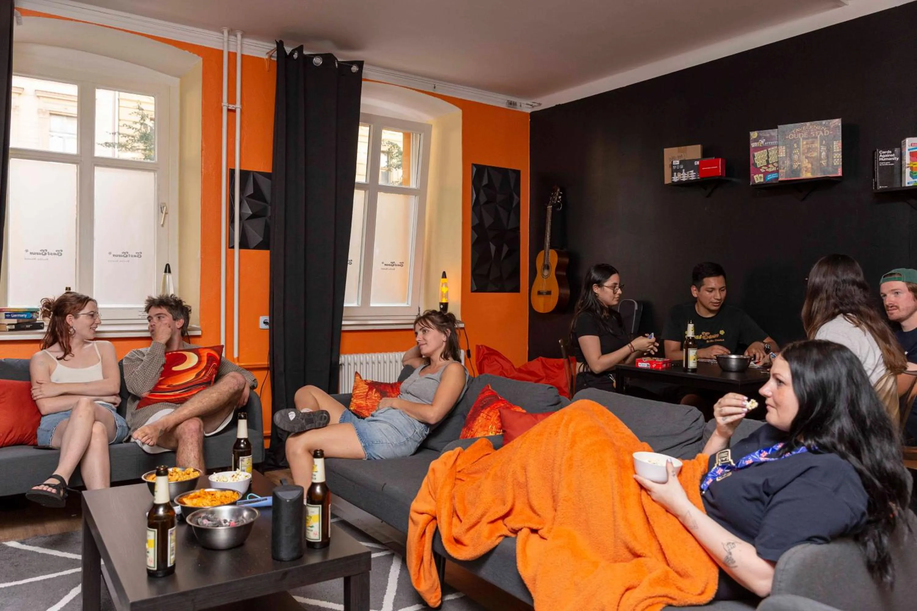 Living room in EastSeven Berlin Hostel