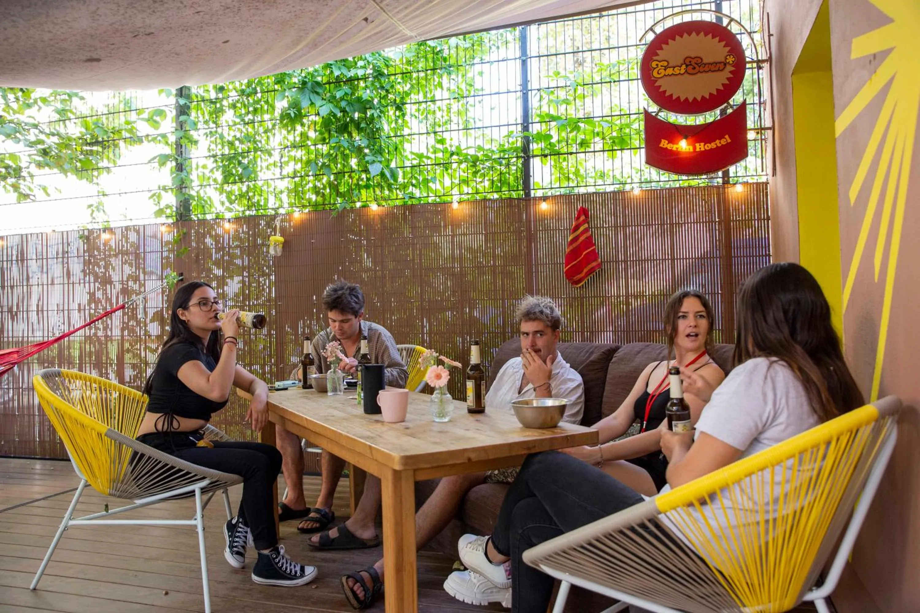Balcony/Terrace in EastSeven Berlin Hostel