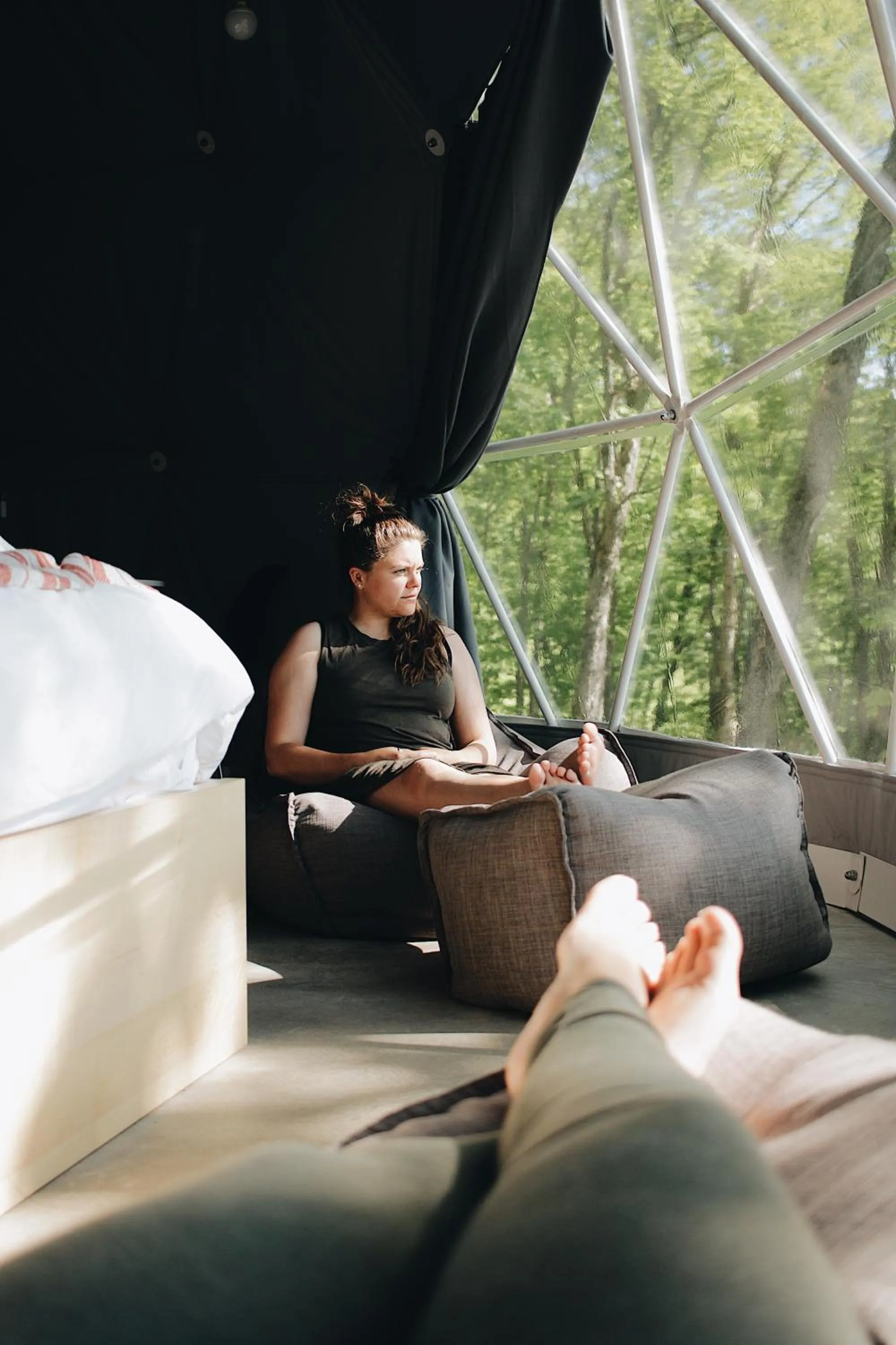 Seating area in Dômes Charlevoix