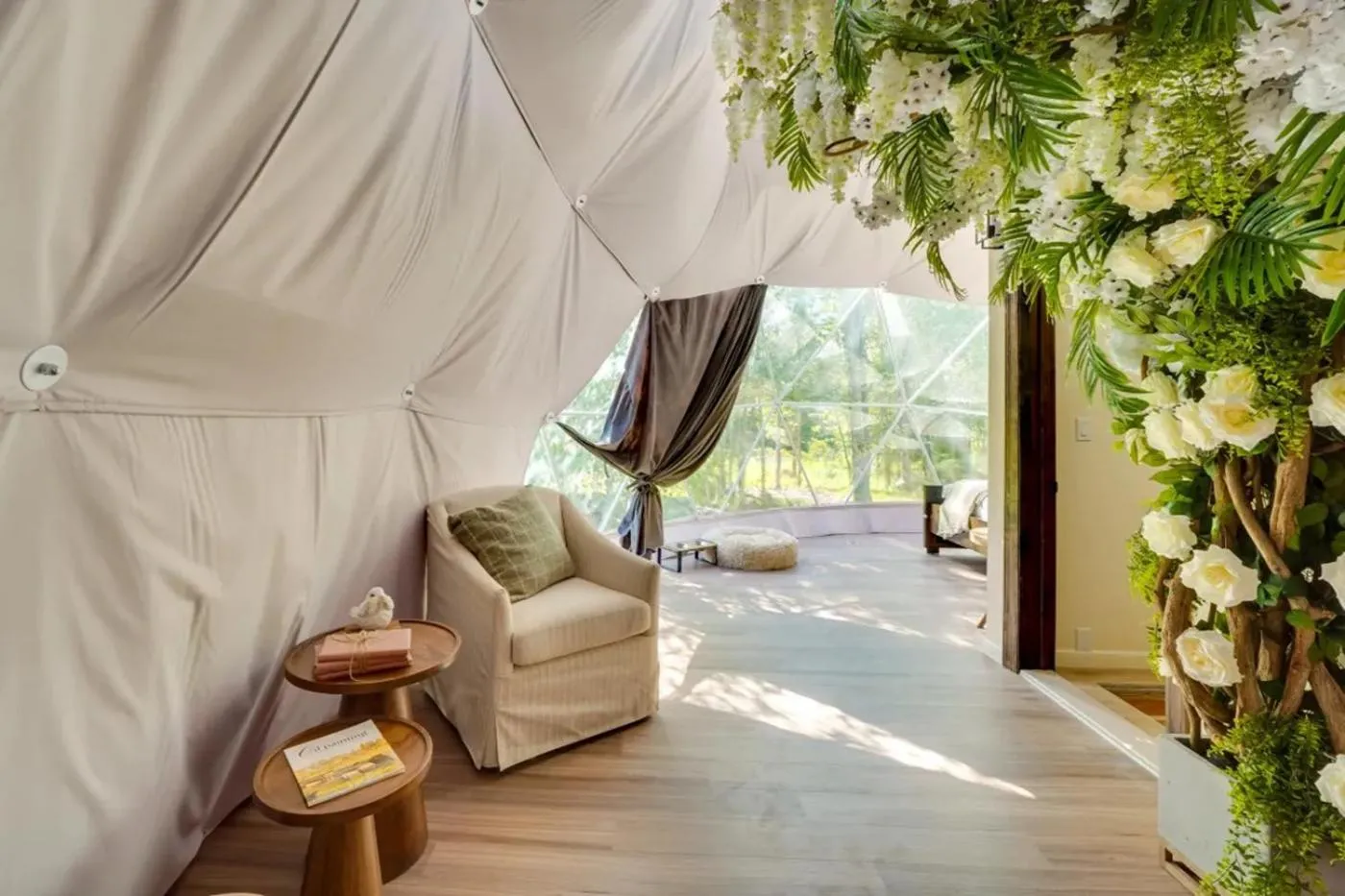 Seating area in Unique Escapes - Nature Lovers Geodome