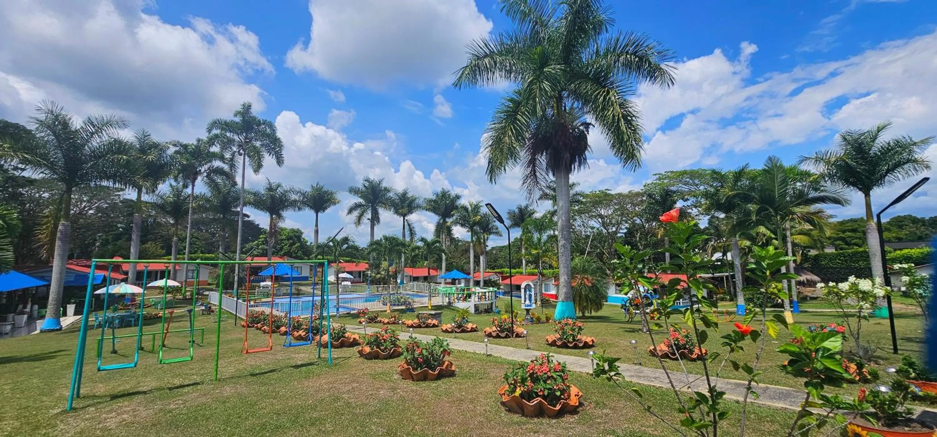 Garden view in Cabañas Cafeteras Cerritos
