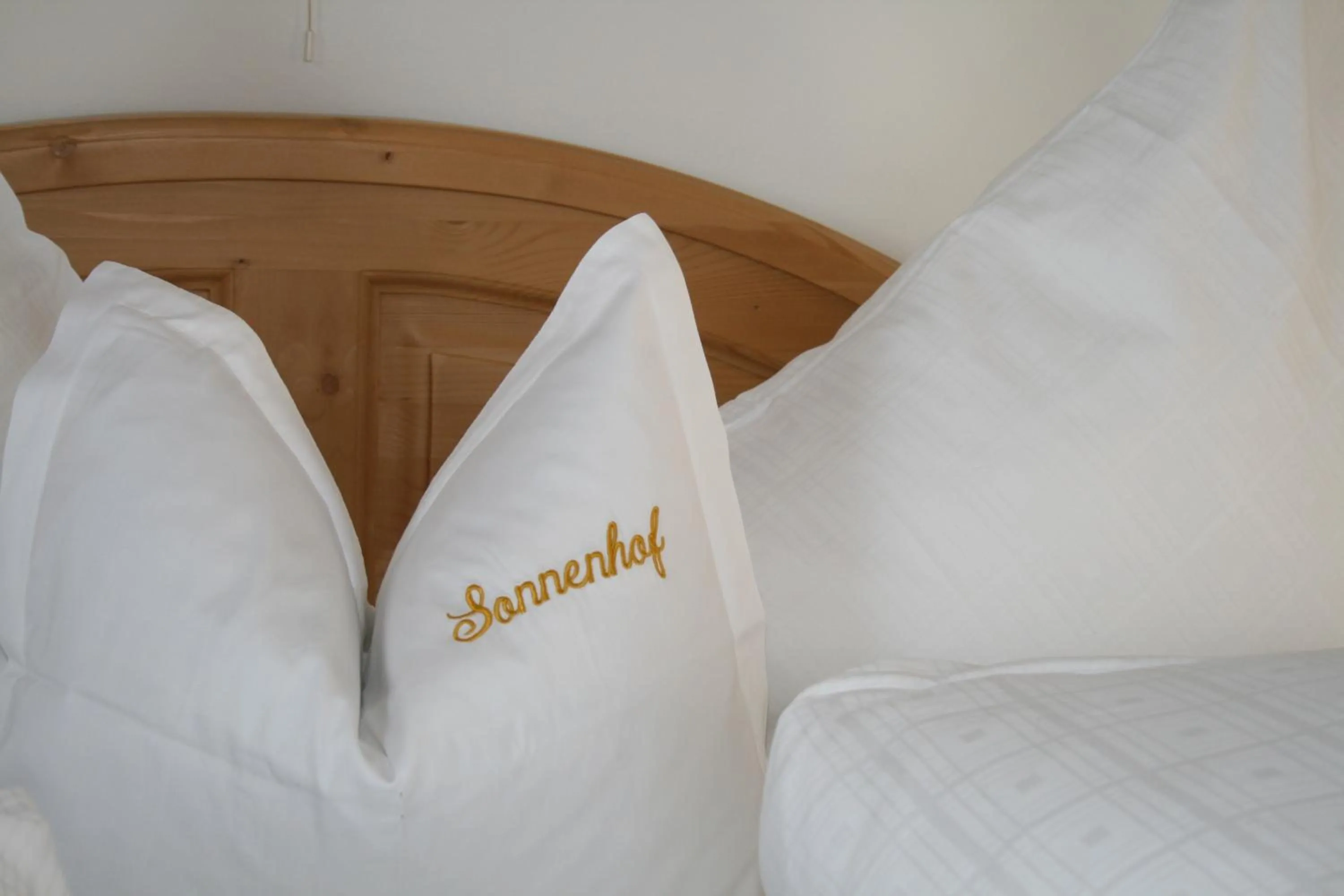 Decorative detail, Bed in Pension Sonnenhof