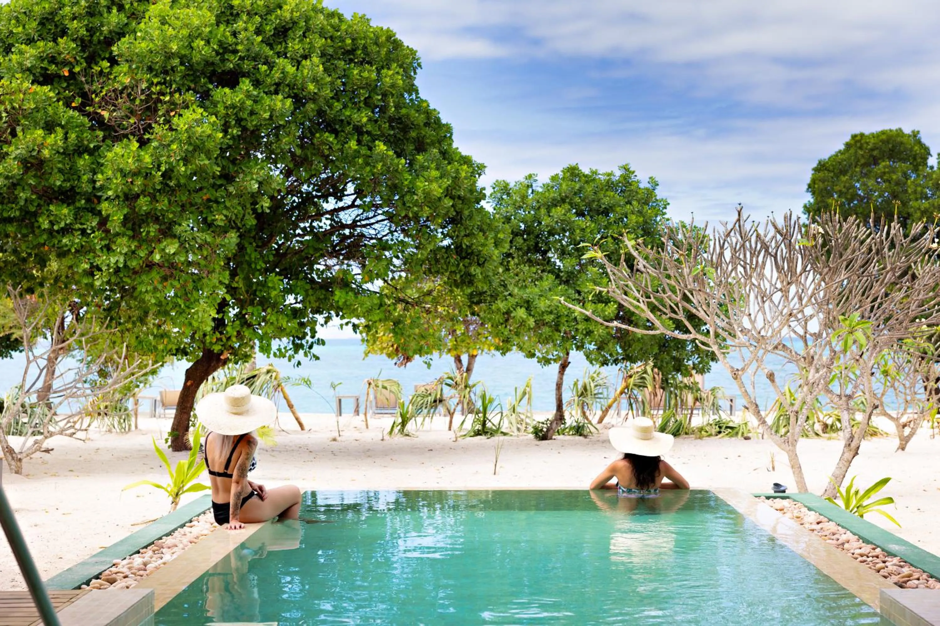 Pool view in Bawe Island Zanzibar