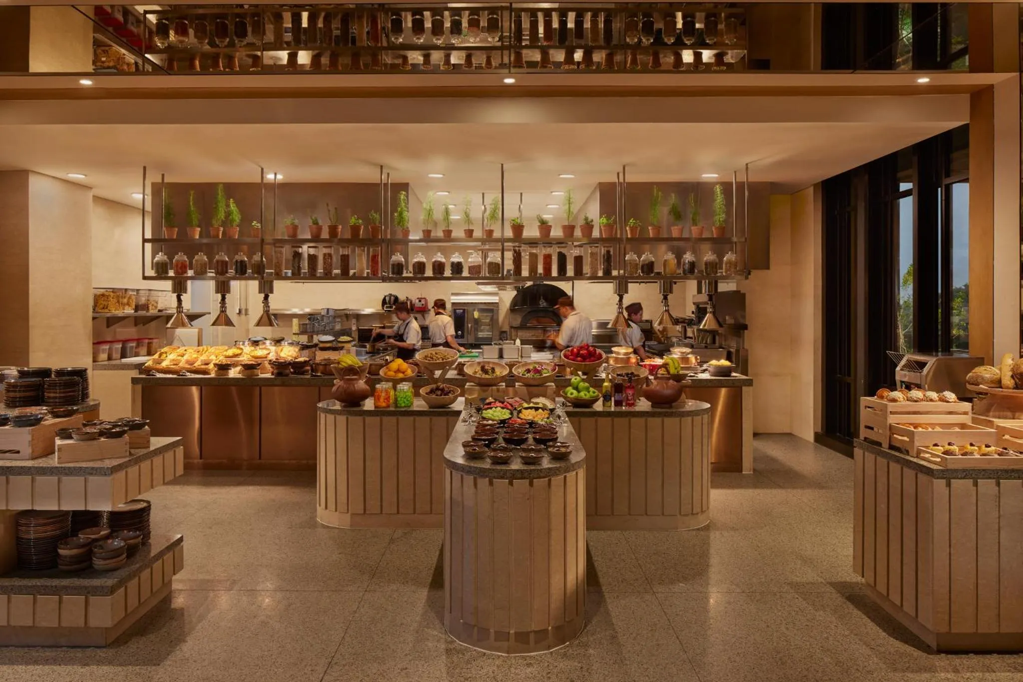 Buffet breakfast in Hotel Tentrem Jakarta