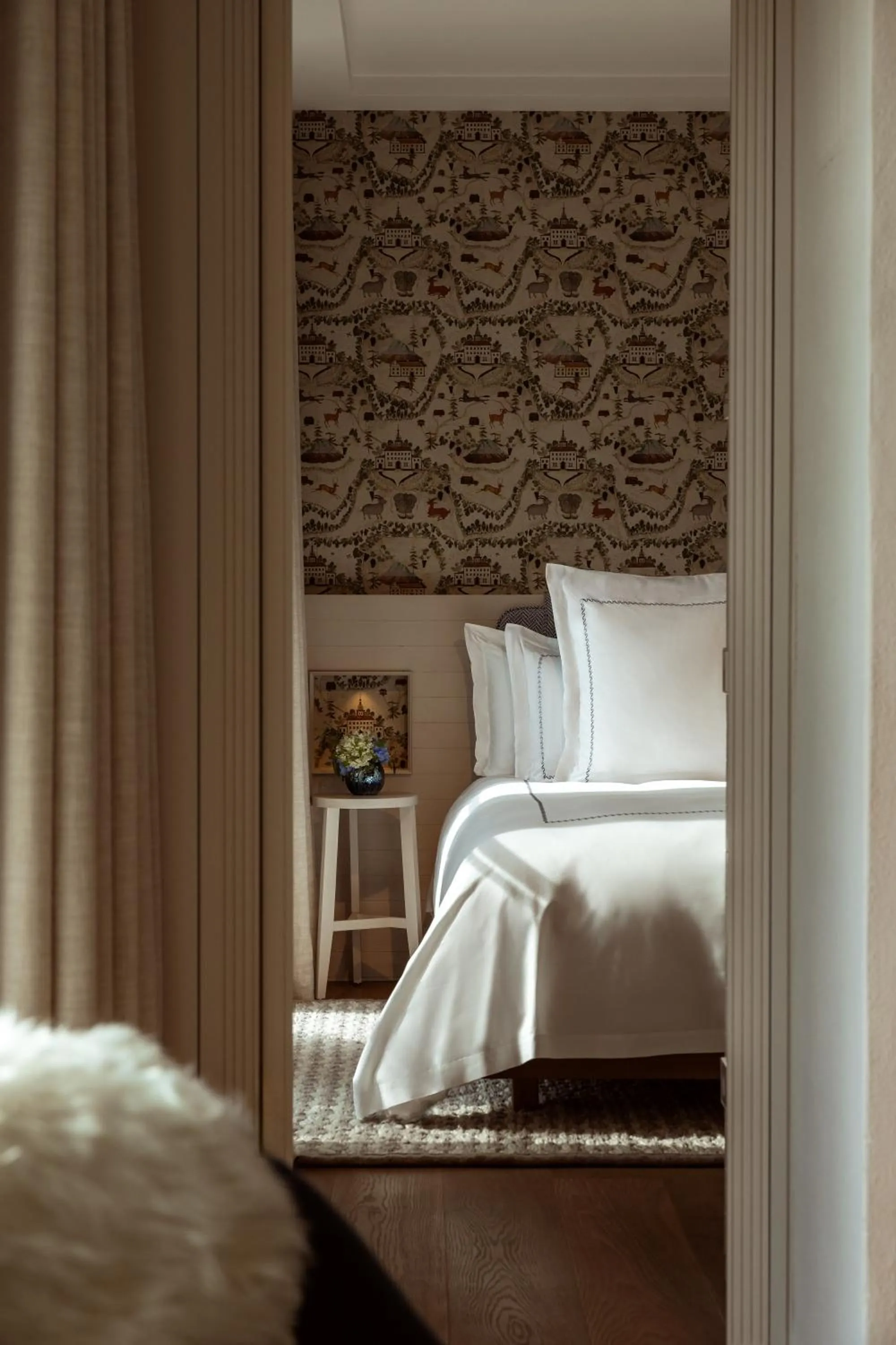 Decorative detail, Bed in Rosewood Schloss Fuschl