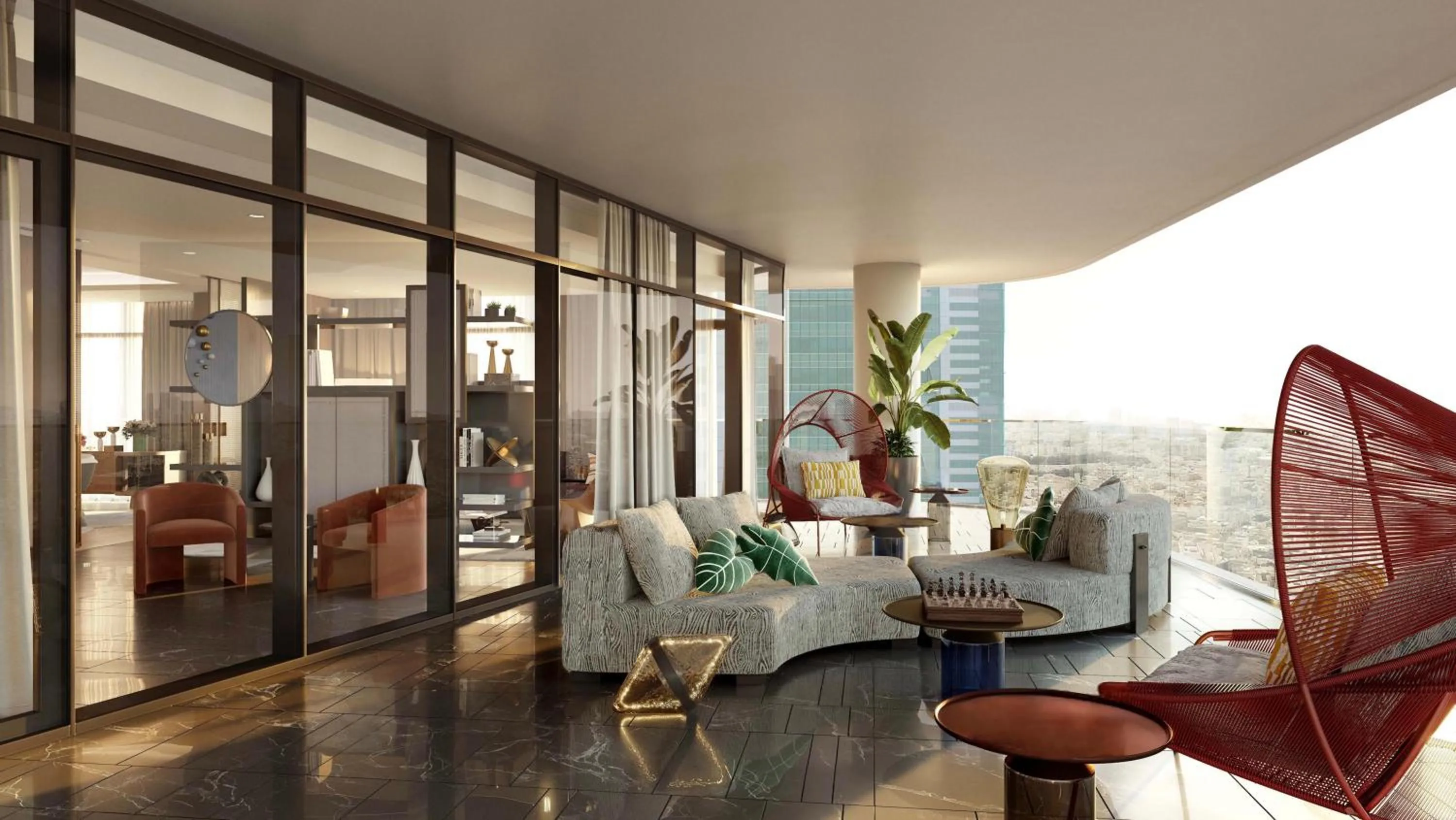 Living room in Conrad Bahrain Financial Harbour