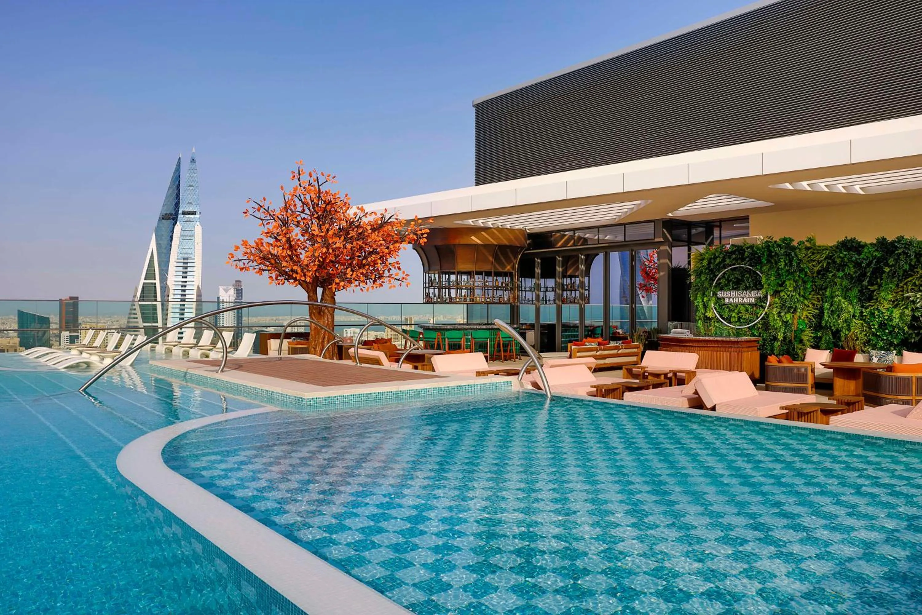Pool view in Conrad Bahrain Financial Harbour