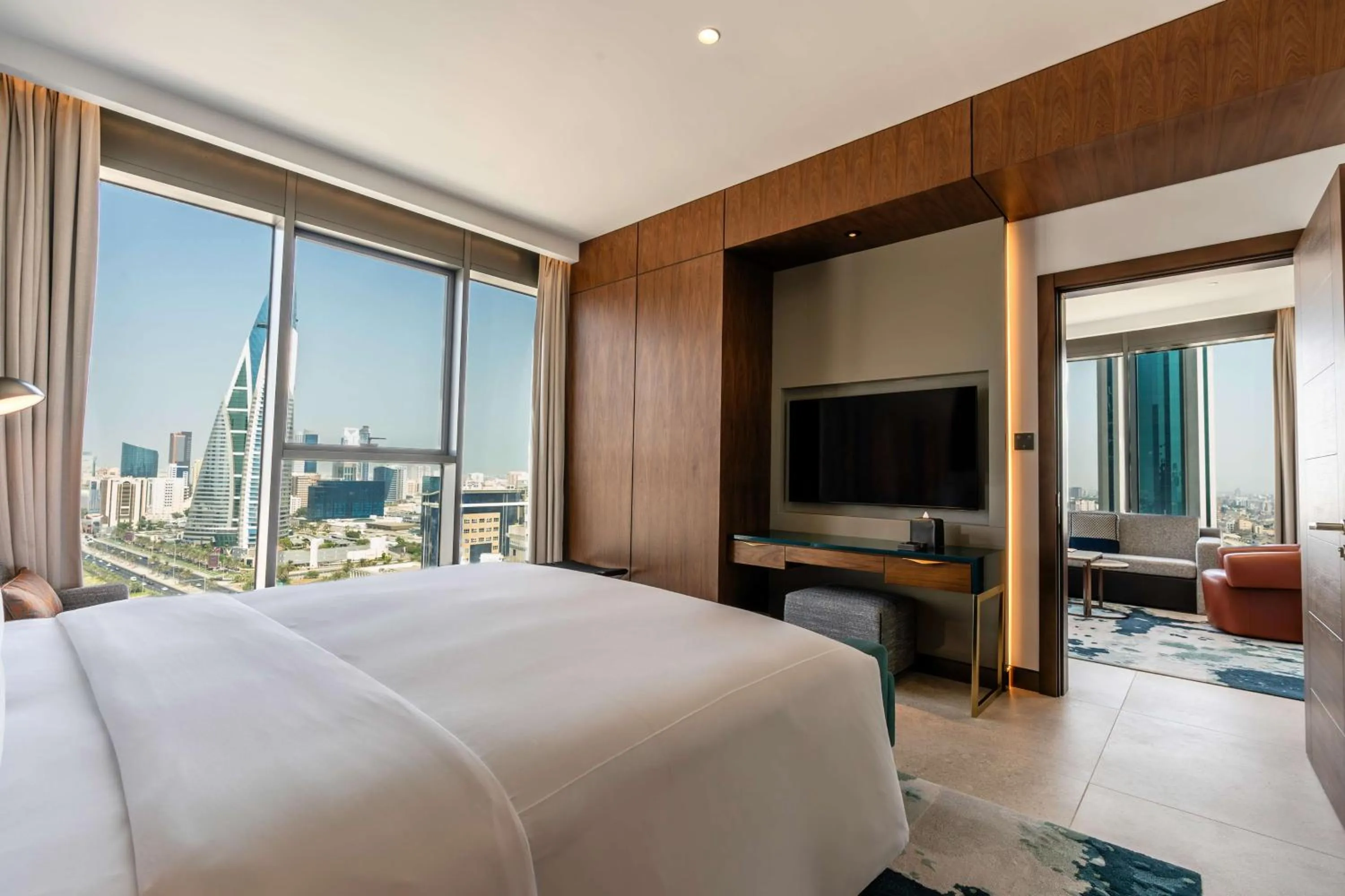 Bed in Conrad Bahrain Financial Harbour