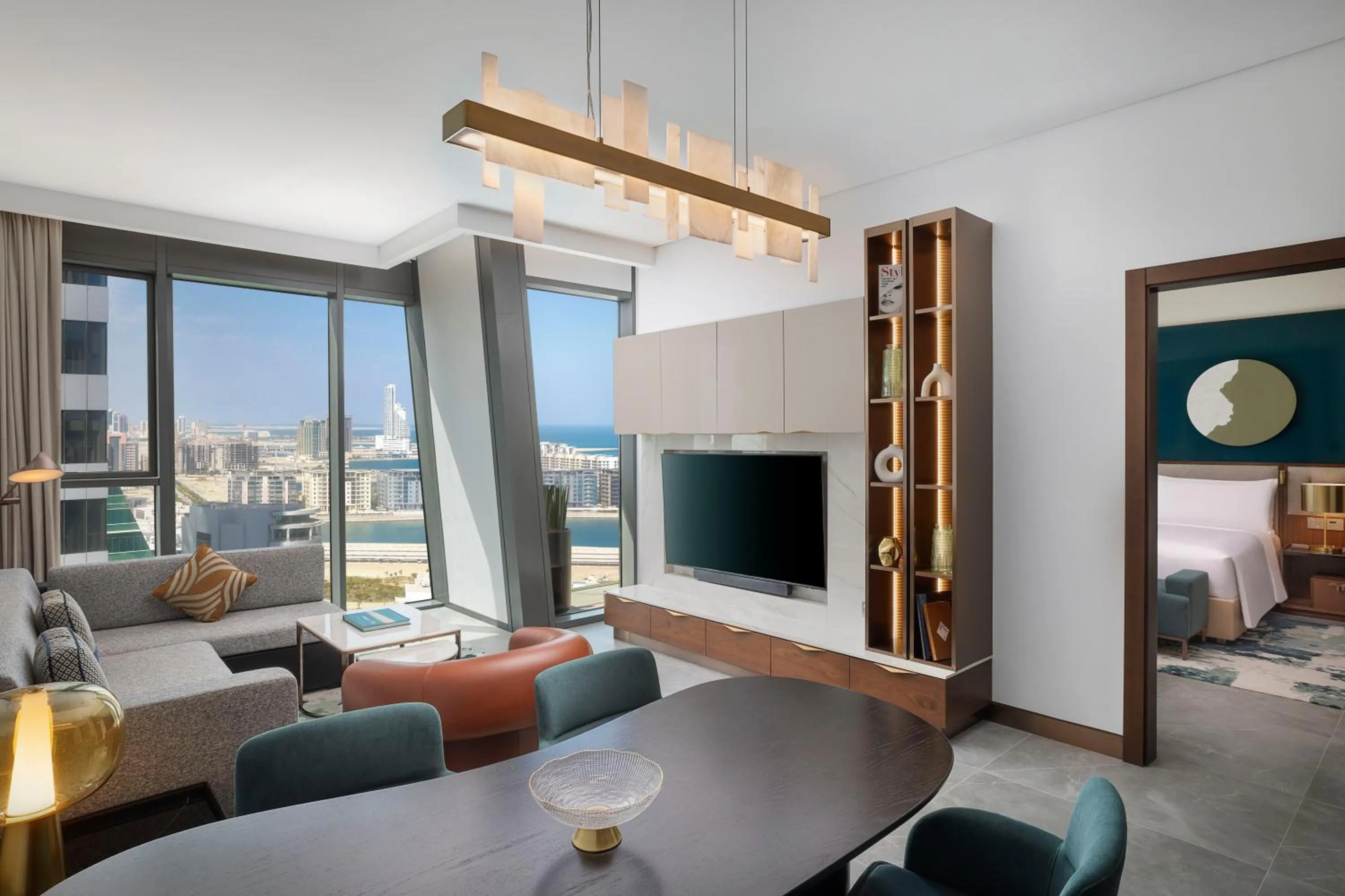 Communal lounge/ TV room in Conrad Bahrain Financial Harbour