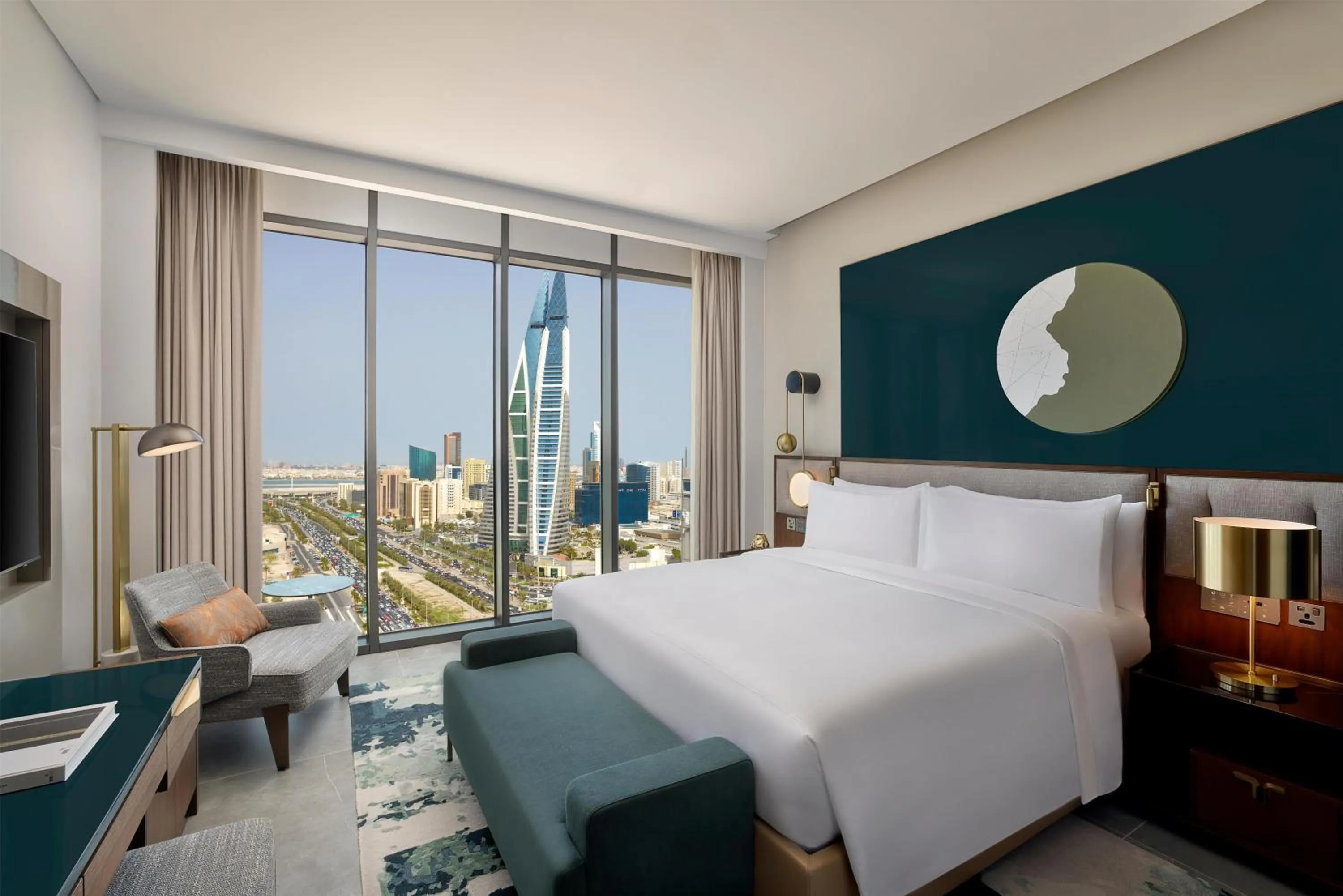 Bed in Conrad Bahrain Financial Harbour