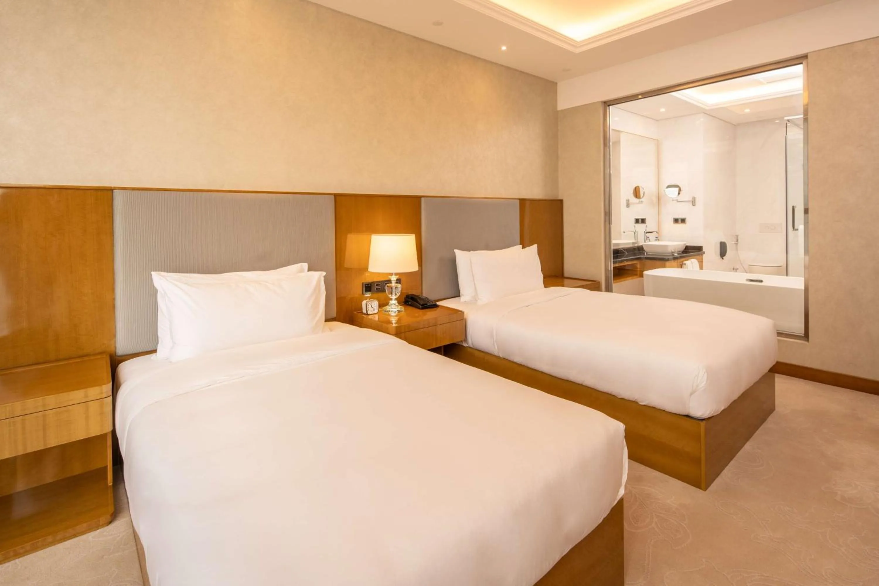 Bed in Hilton Brazzaville Les Tours Jumelles Hotel & Residences