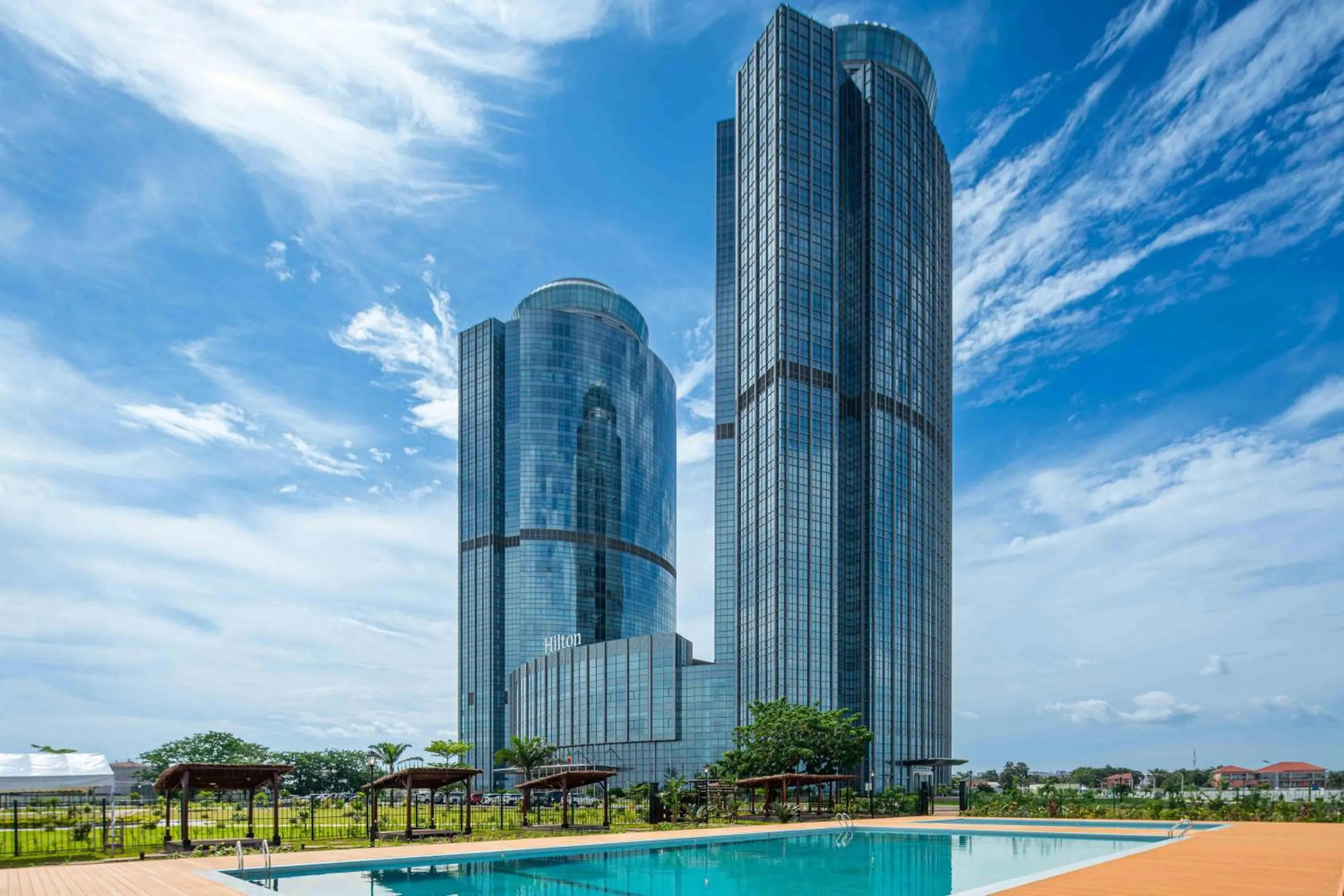 Property building in Hilton Brazzaville Les Tours Jumelles Hotel & Residences