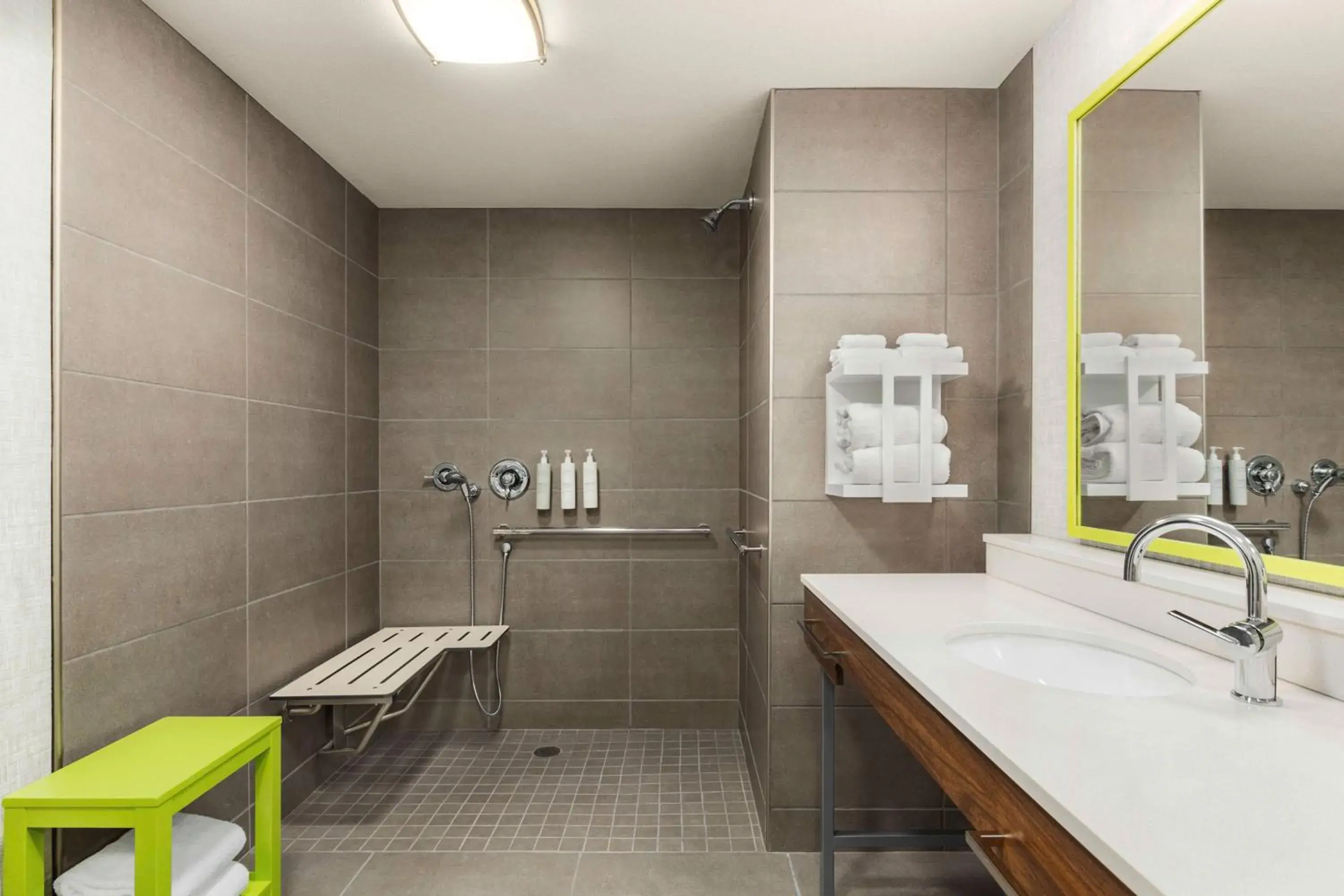 King Room with Roll-In Shower - Mobility/Hearing Accessible in Hampton Inn & Suites Oroville King Room with Roll-In Shower - Mobility/Hearing Accessible in Hampton Inn & Suites Oroville