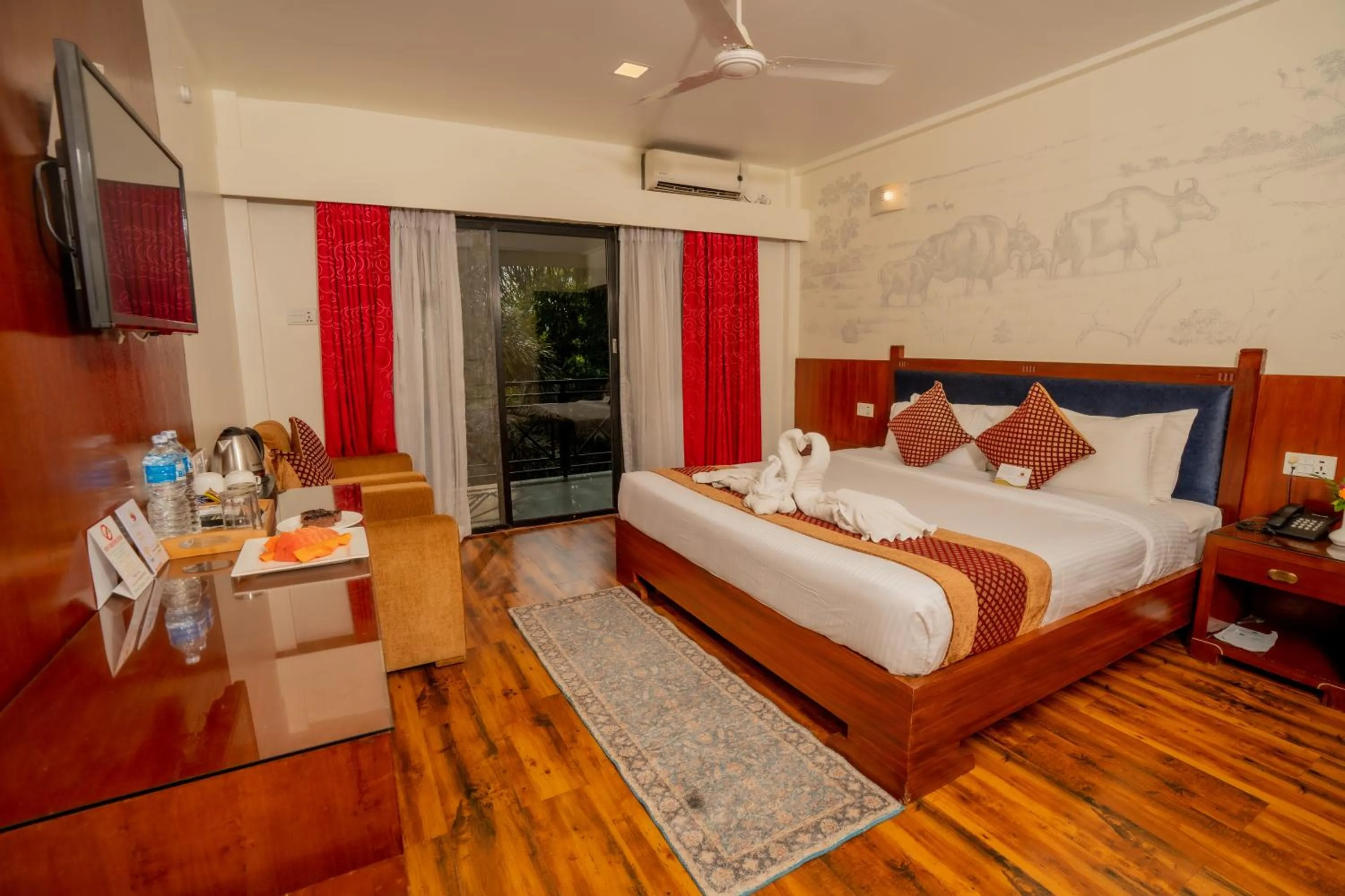 Bed in Hotel Jungle Crown