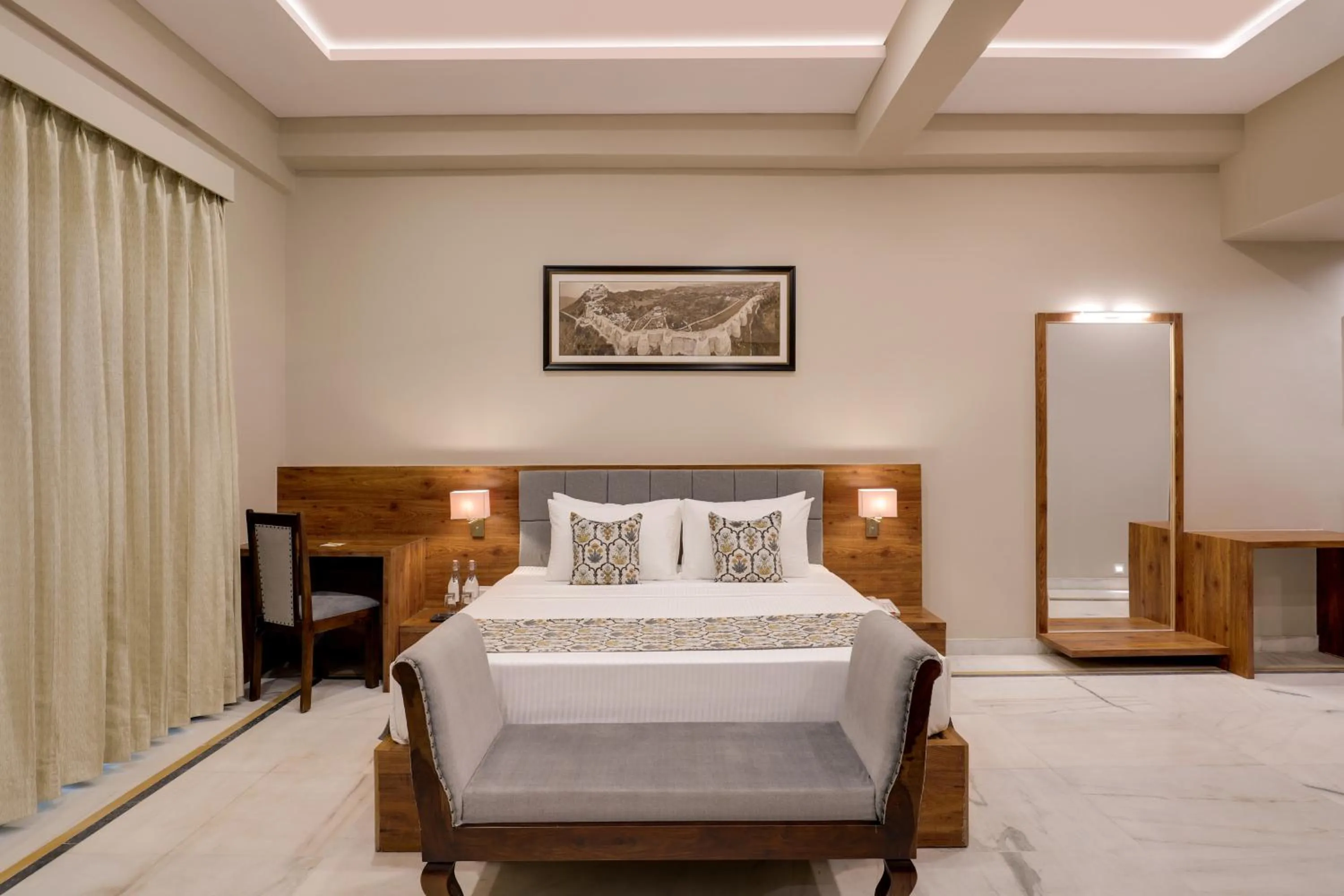 Bed in Lemon Tree Resort, Kumbhalgarh