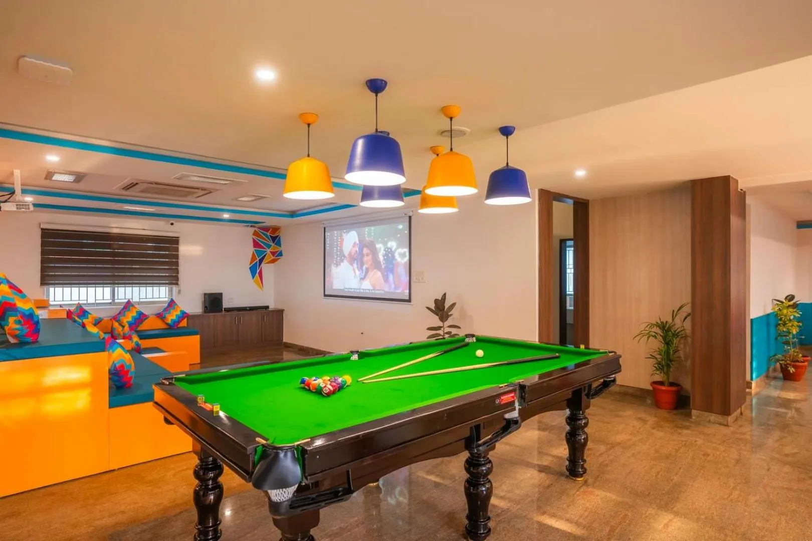 Seating area in goSTOPS Bengaluru HSR, Silk Board