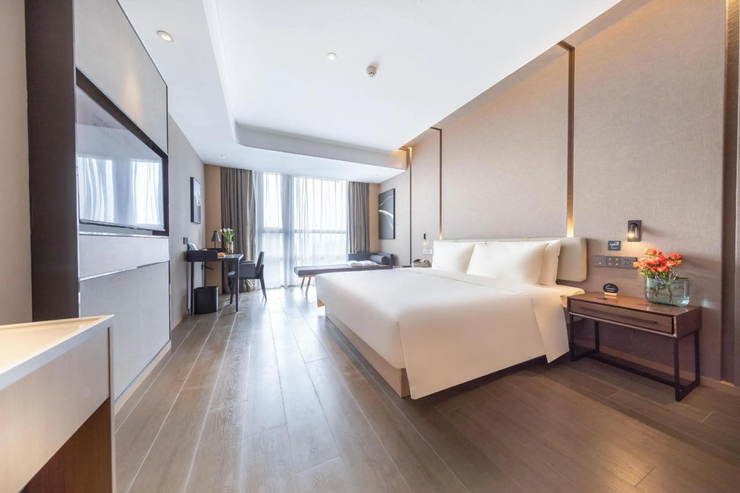 Bed in Atour Hotel Nanjing Software Avenue Metro Station