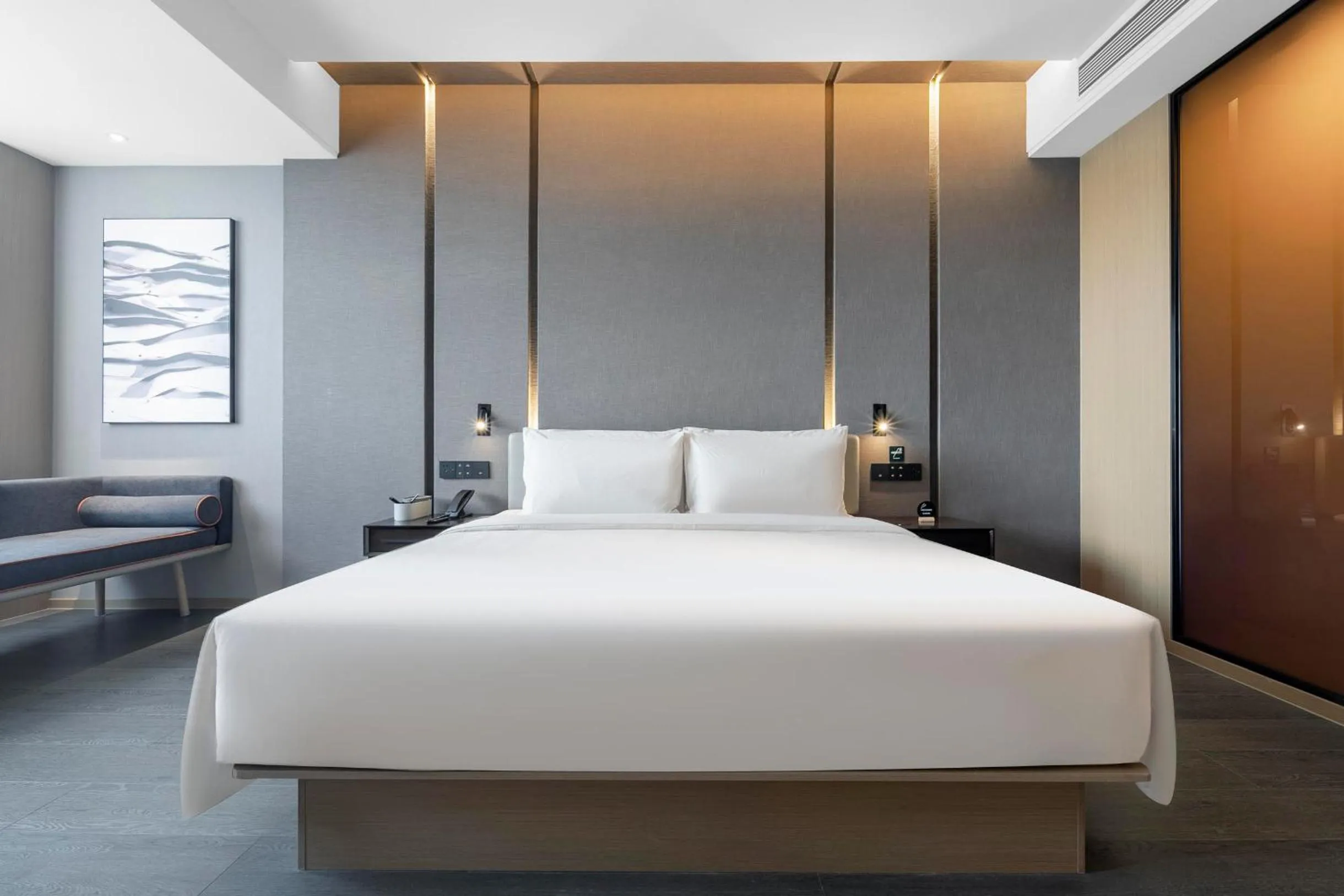 Bed in Atour Hotel Ningbo Zhenhai New City