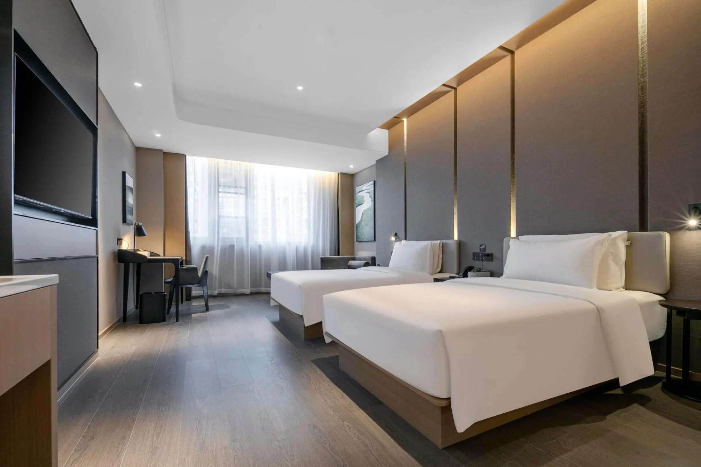 Bed in Atour Hotel Ningbo Zhenhai New City