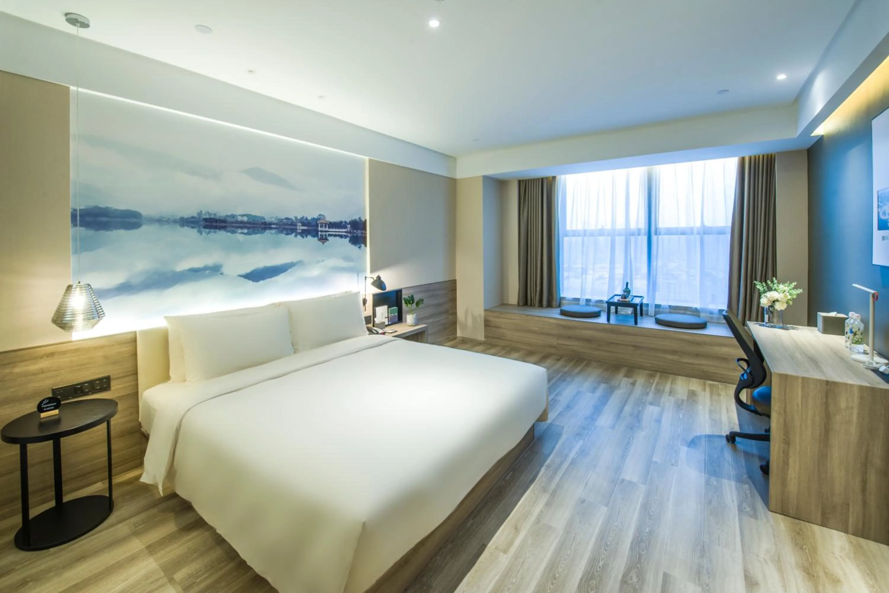 Photo of the whole room, Bed in Atour Hotel Foshan Nanhai Qiandeng Lake Guicheng