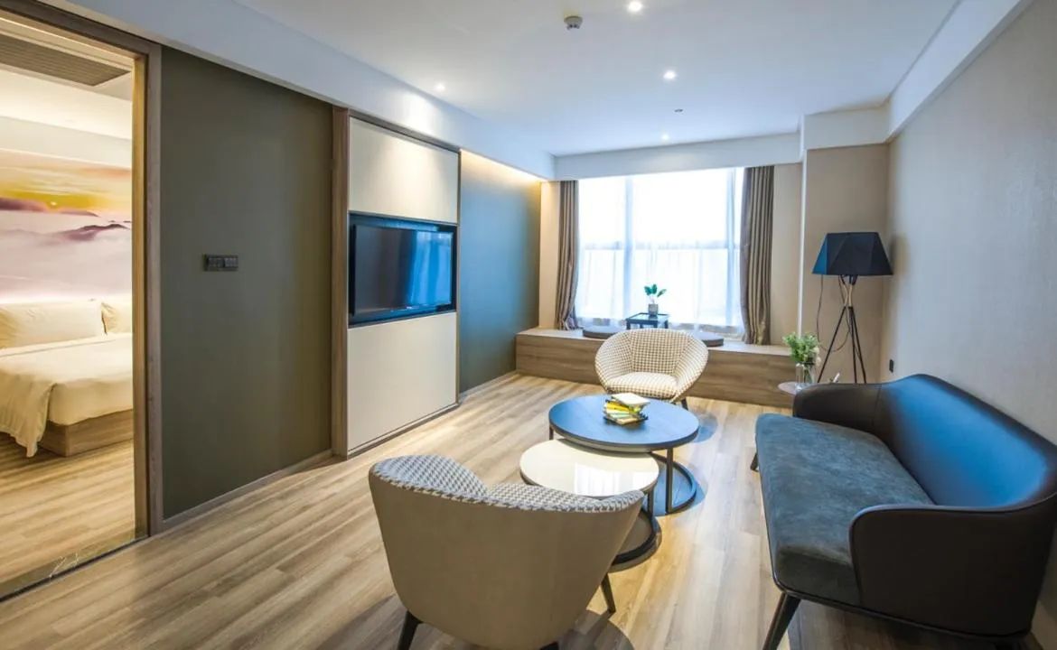 Bed in Atour Hotel Foshan Nanhai Qiandeng Lake Guicheng