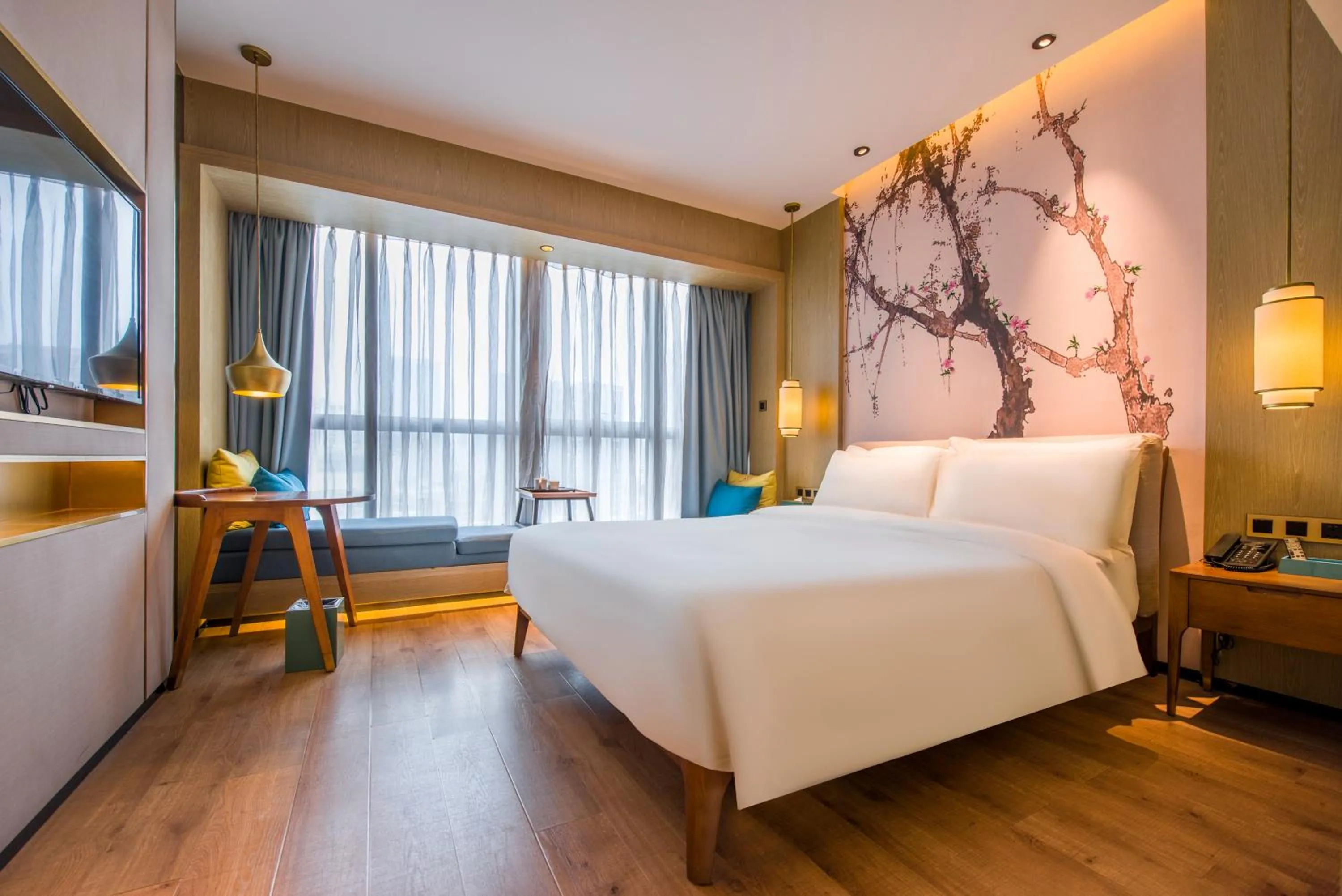 Bed in Atour S Hotel Guangzhou Beijing Road Tianzi Wharf