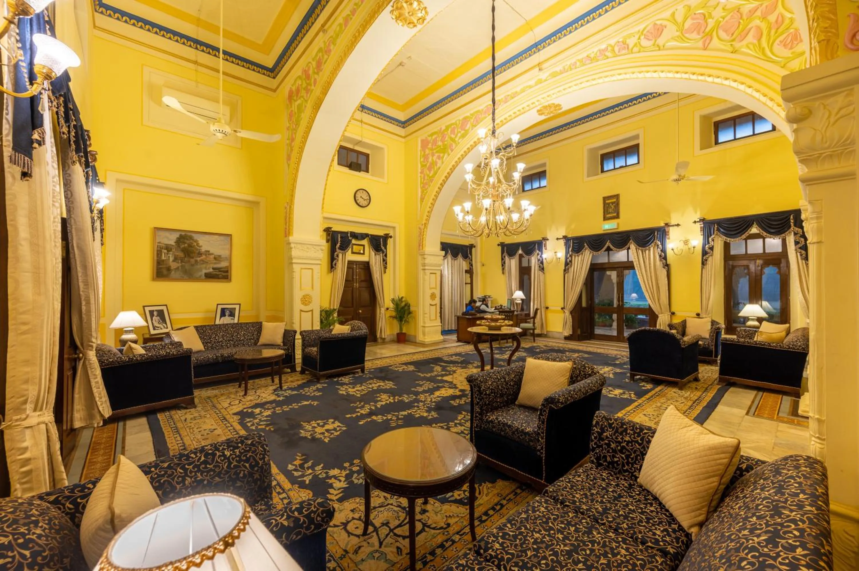 Lobby or reception in Umed Bhawan Palace, Kotah