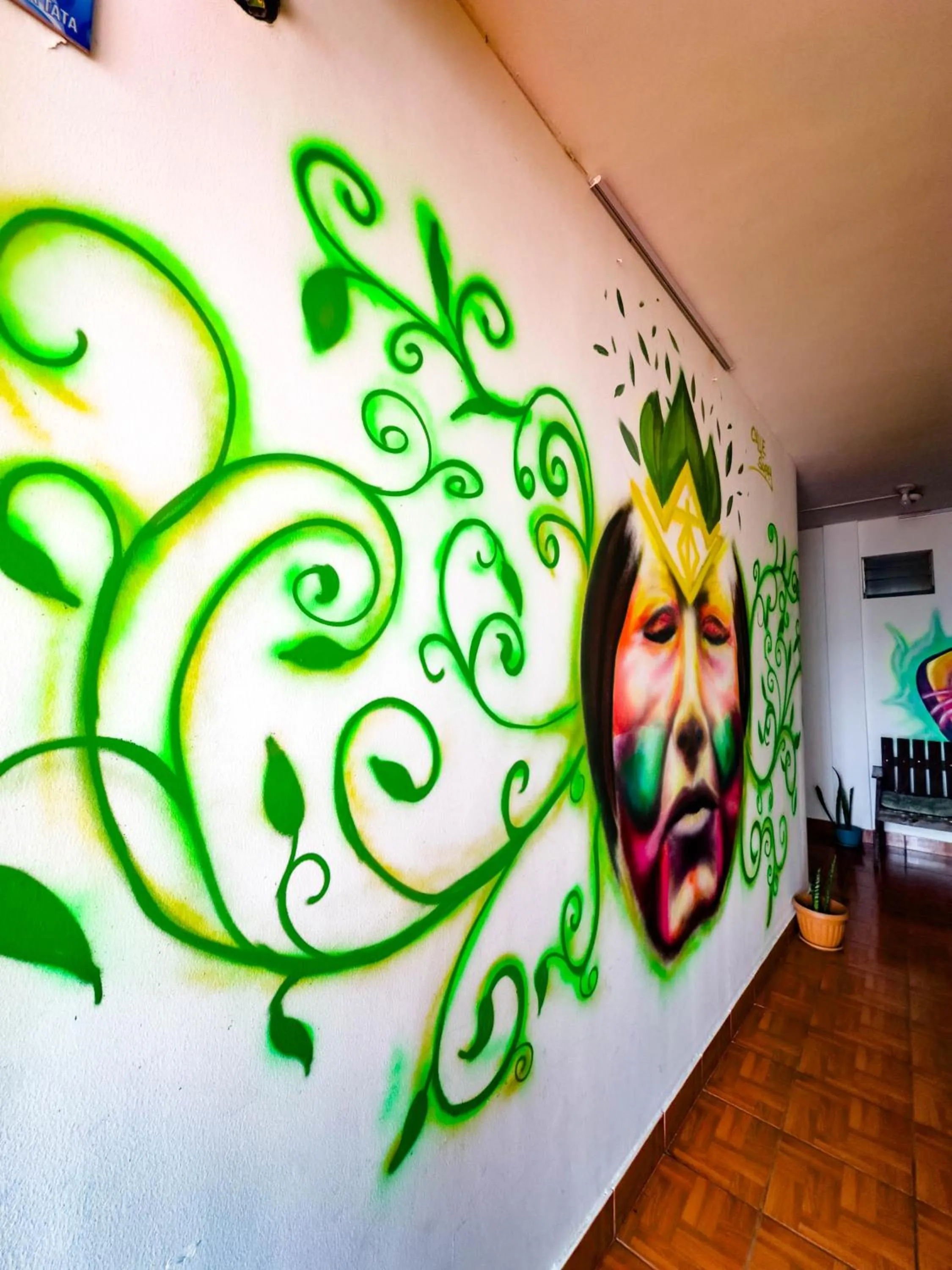 Decorative detail in Lobo Hostel La Paz